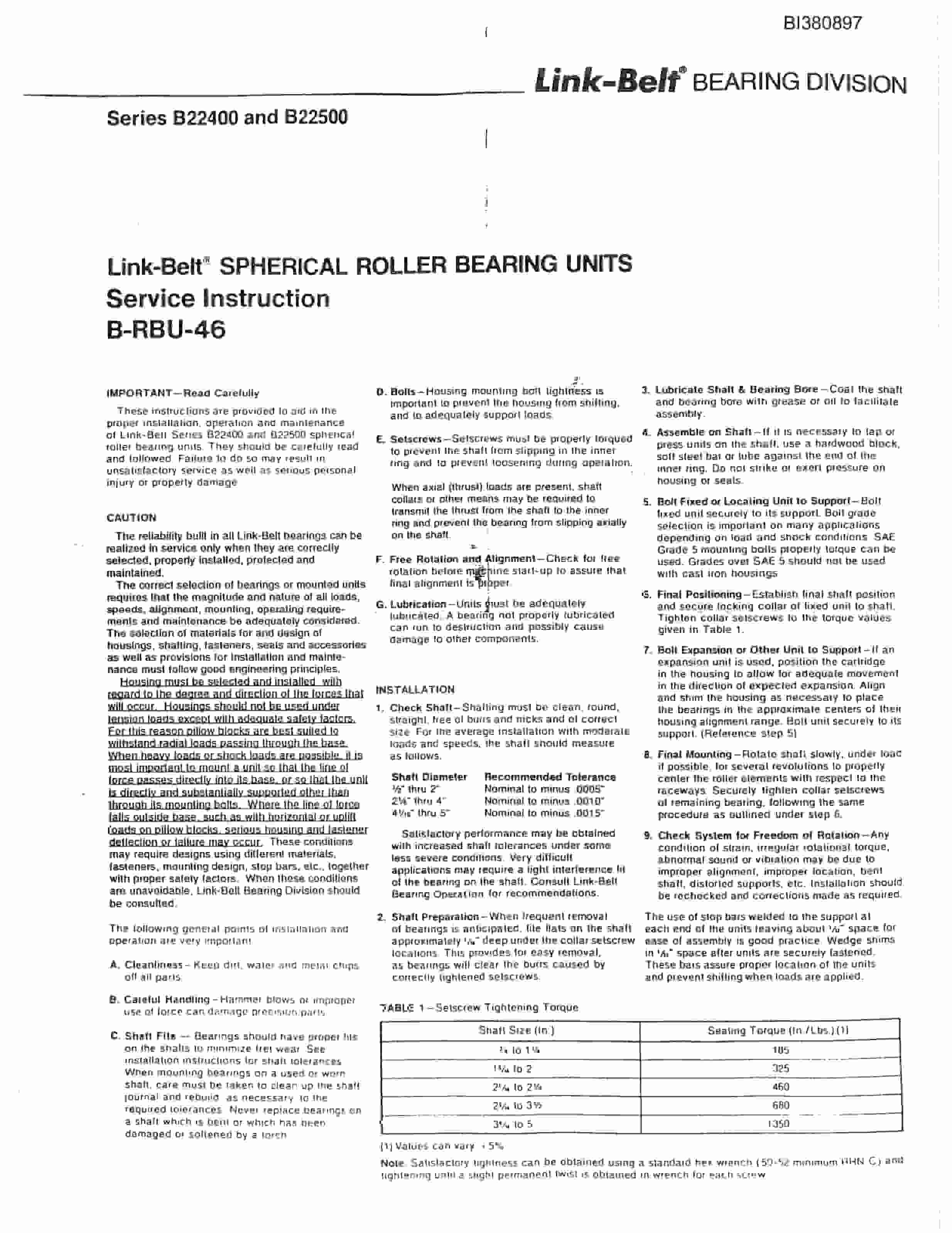 Bucyrus 42in Impact Tailpiece Parts Catalog BI380897-3
