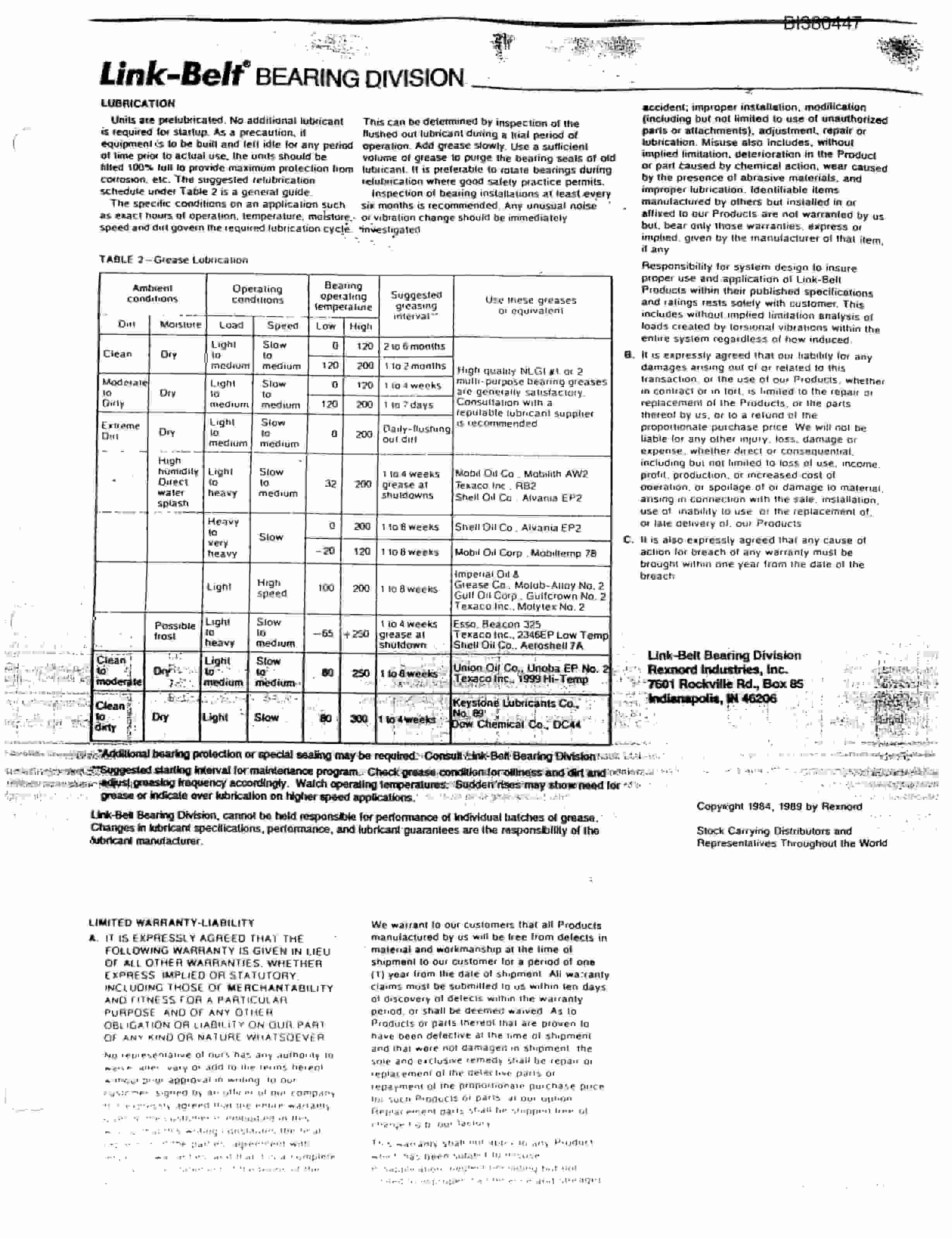 Bucyrus 42in SDC 150HP Drive Parts Catalog BI380447-4