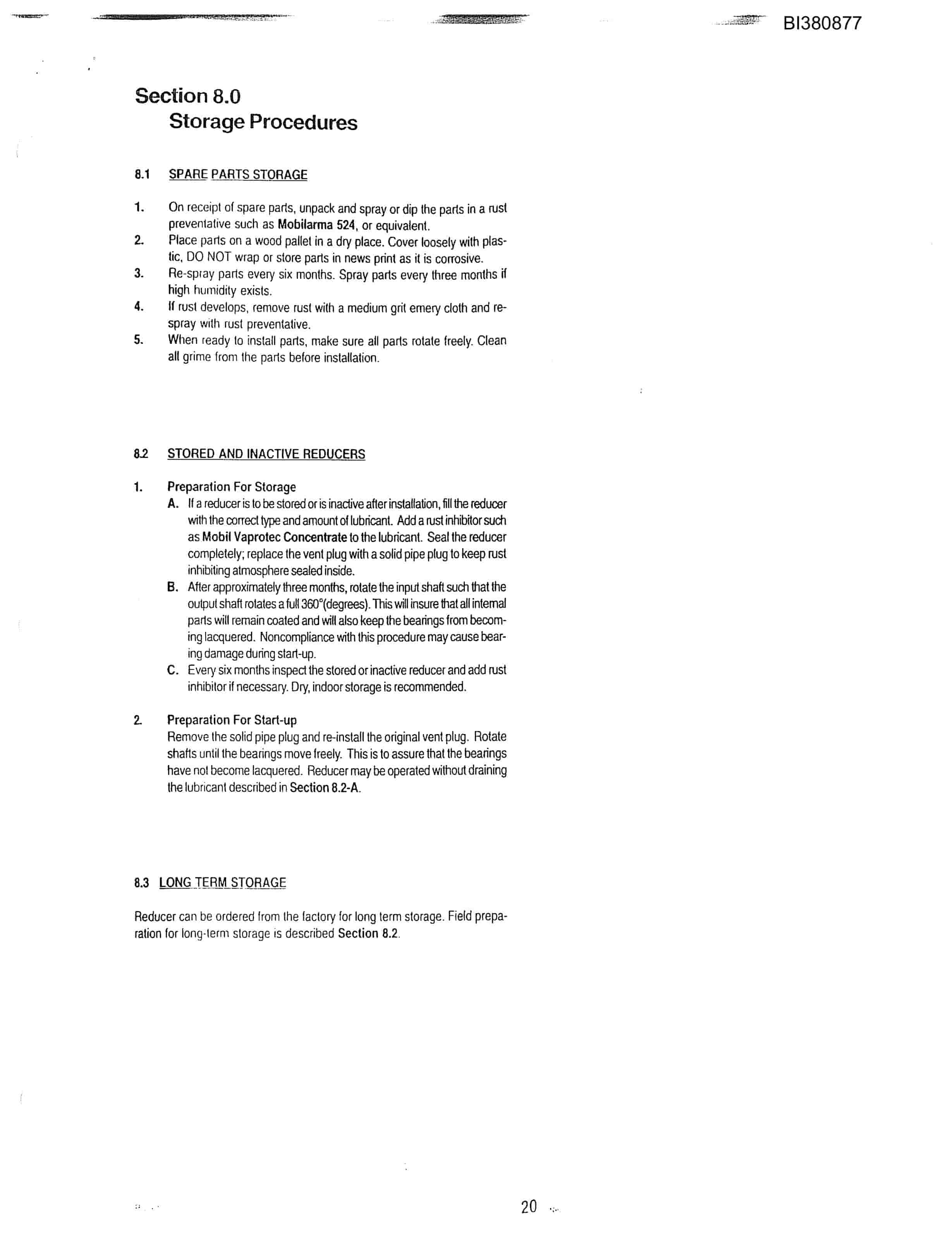 Bucyrus 42in Single 150HP Drive, Tailpiece Parts Catalog BI380877-3