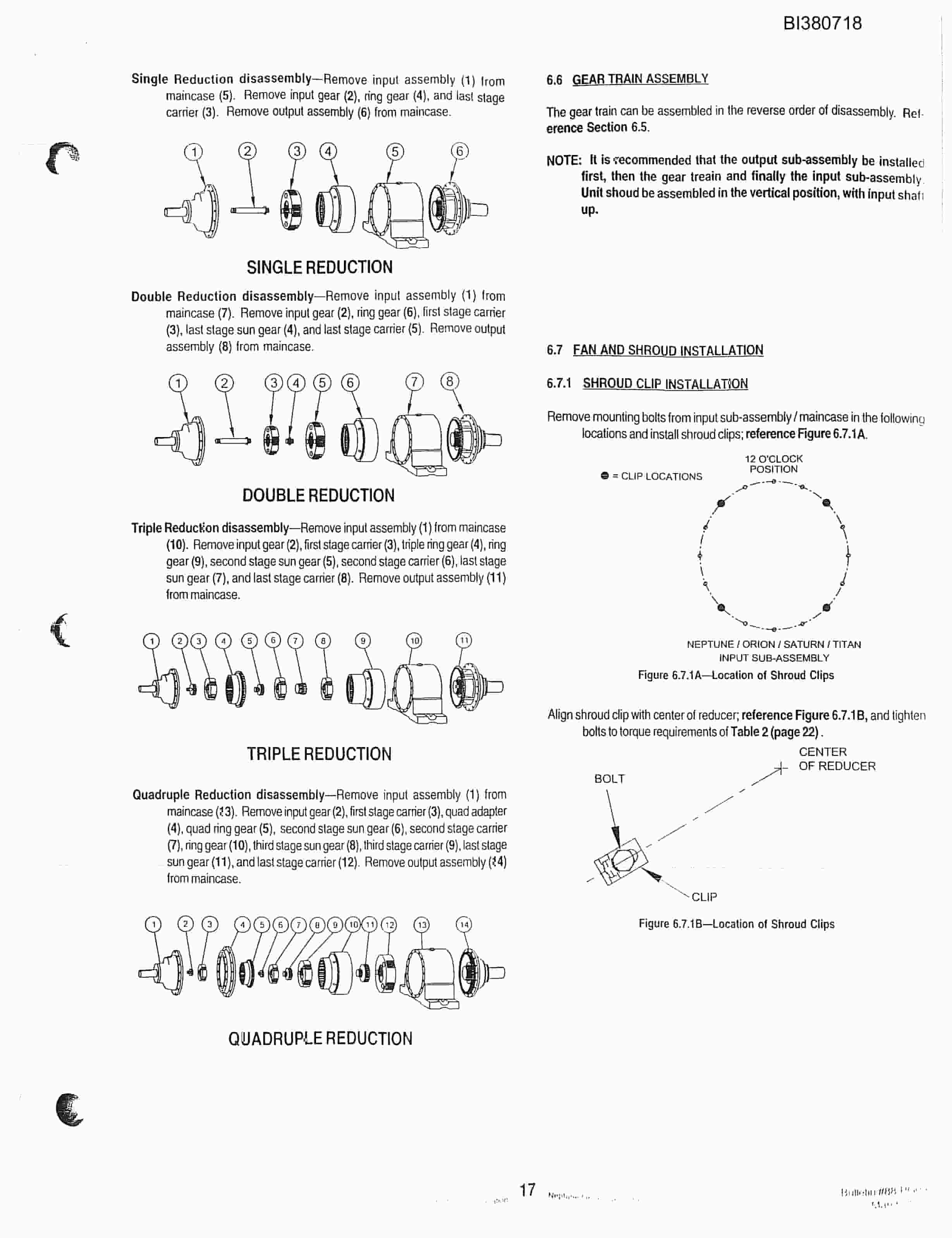 Bucyrus 42in Single Drive Parts Catalog BI380718-4