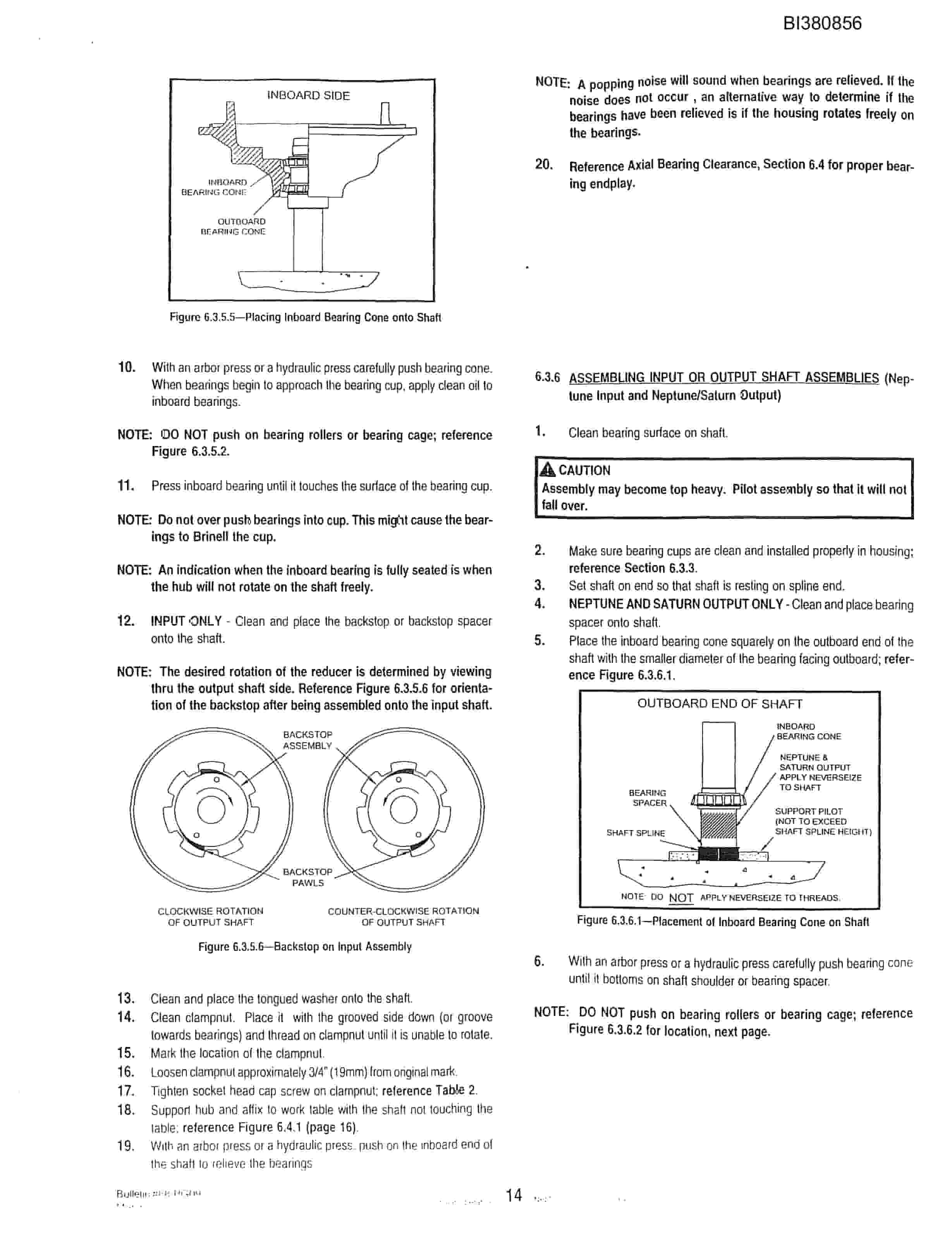 Bucyrus 42in Single Drive Parts Catalog BI380856-3