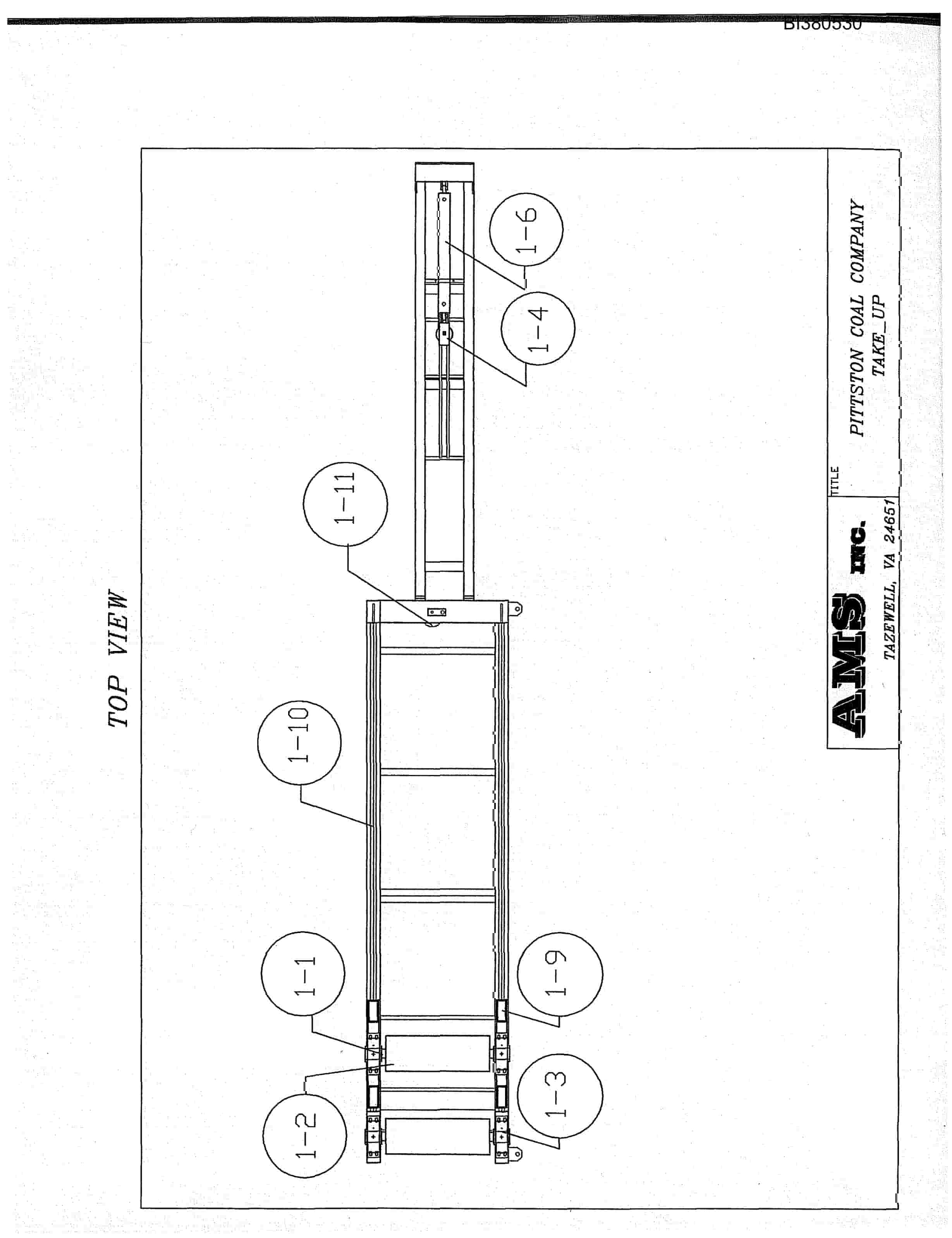 Bucyrus 42in Single Drive, Take-Up Parts Catalog BI380530-4