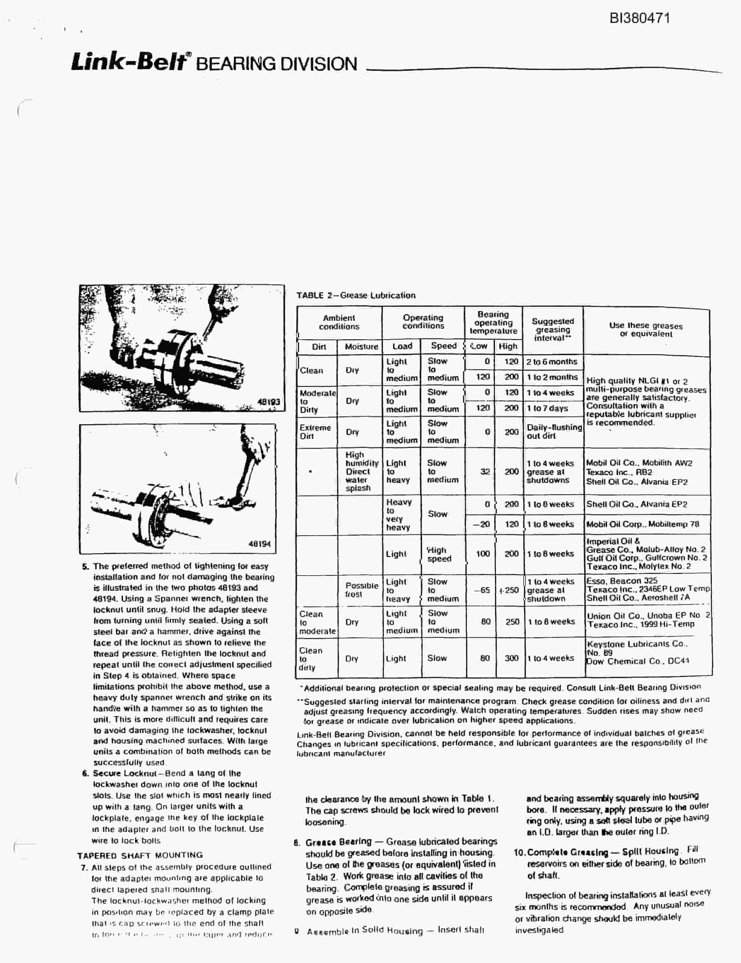 Bucyrus 42in Tailpiece Parts Catalog BI380471-4