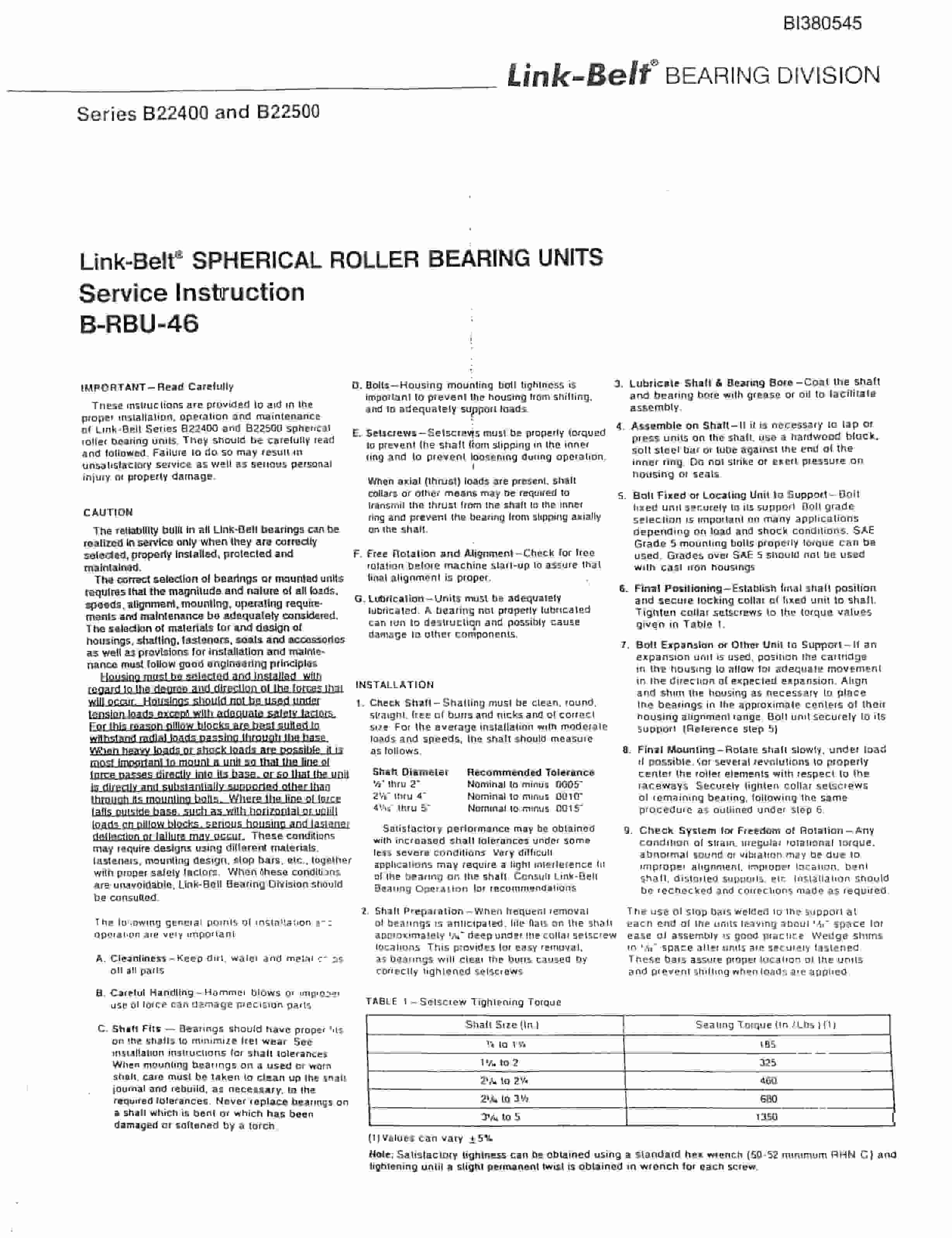 Bucyrus 42in Tailpiece Parts Catalog BI380545-3