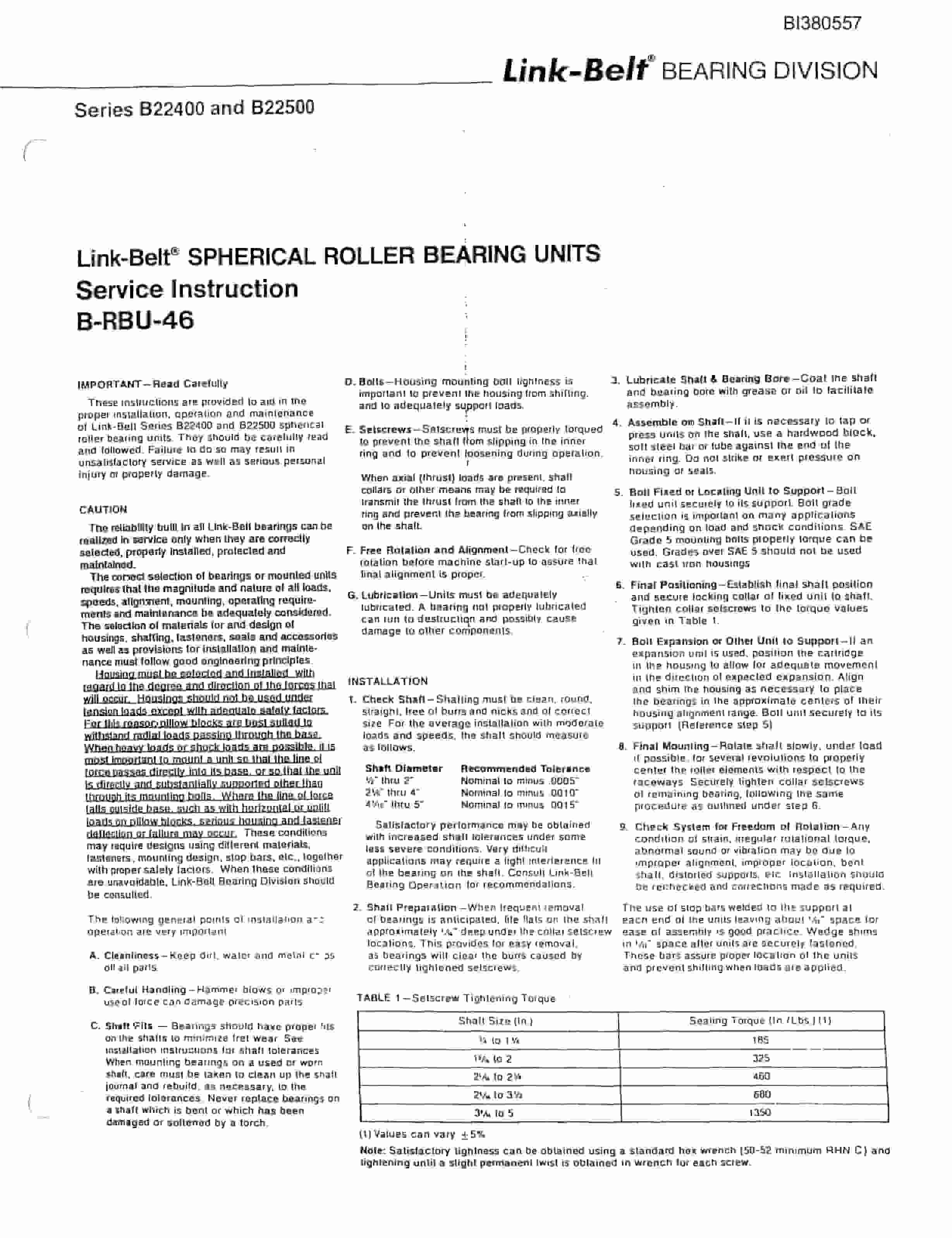 Bucyrus 42in Tailpiece Parts Catalog BI380557-5