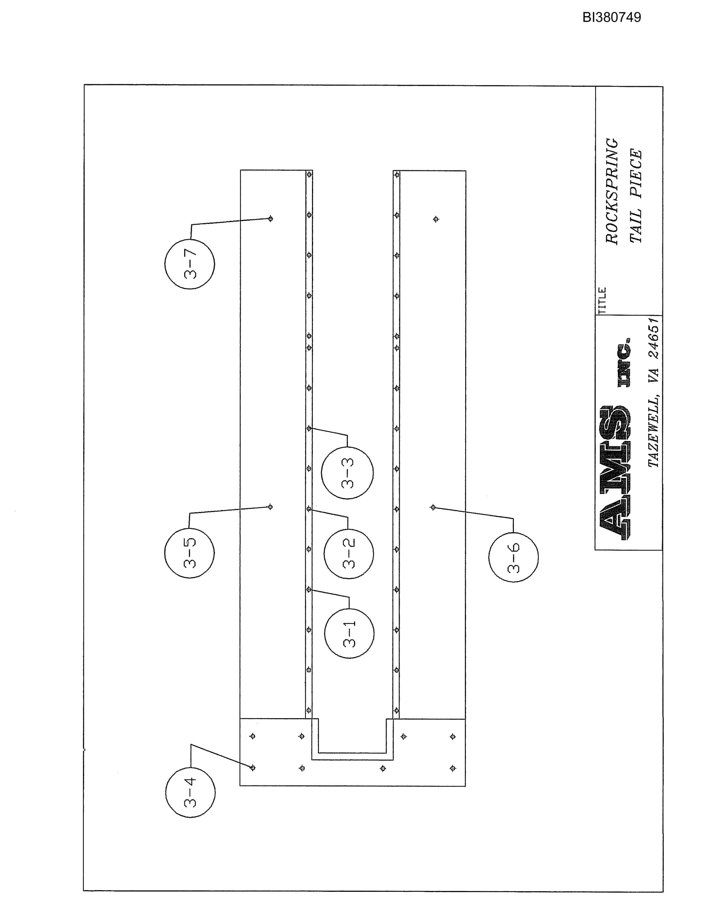 Bucyrus 42in Tailpiece Parts Catalog BI380749-4