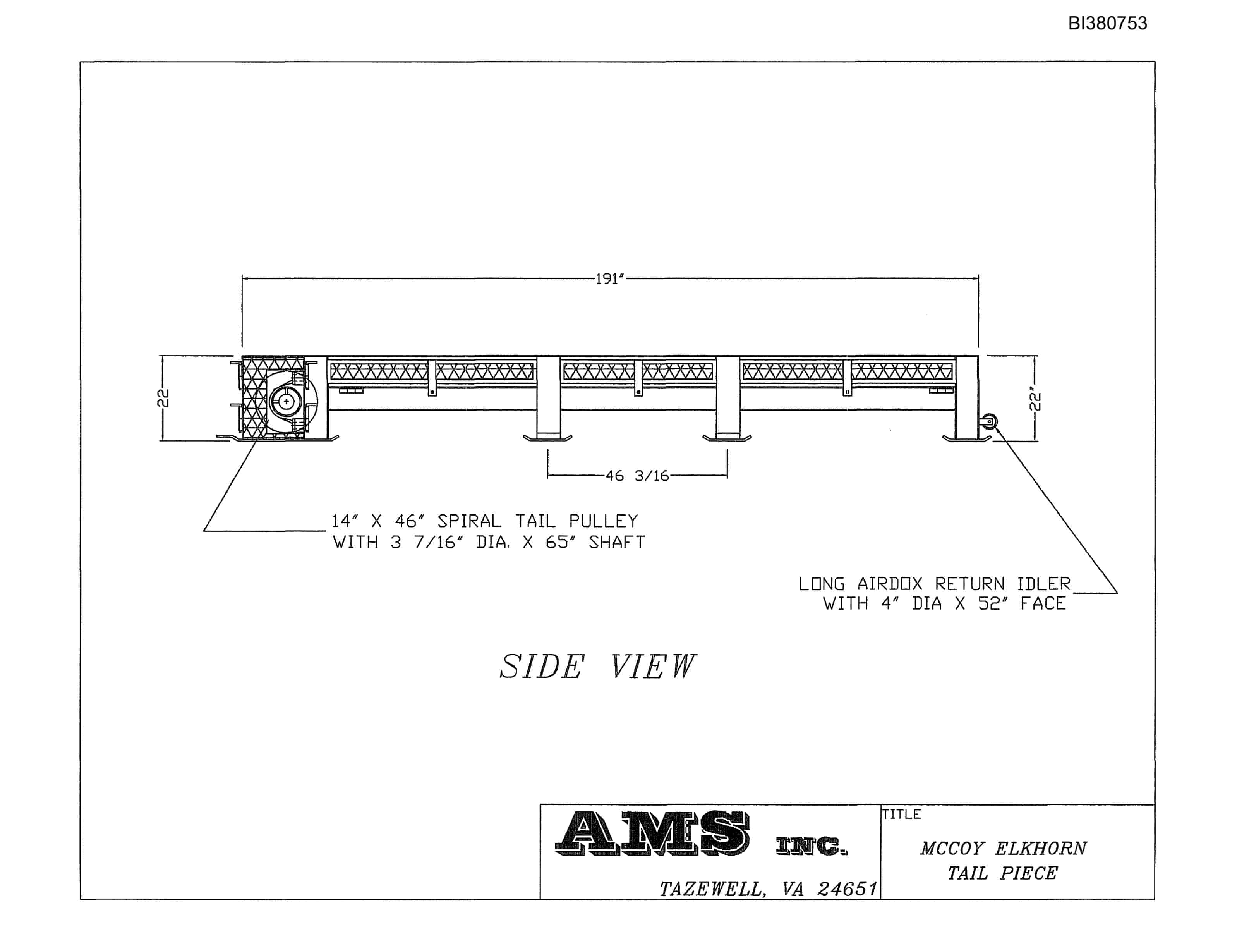 Bucyrus 42in Tailpiece Parts Catalog BI380753-4