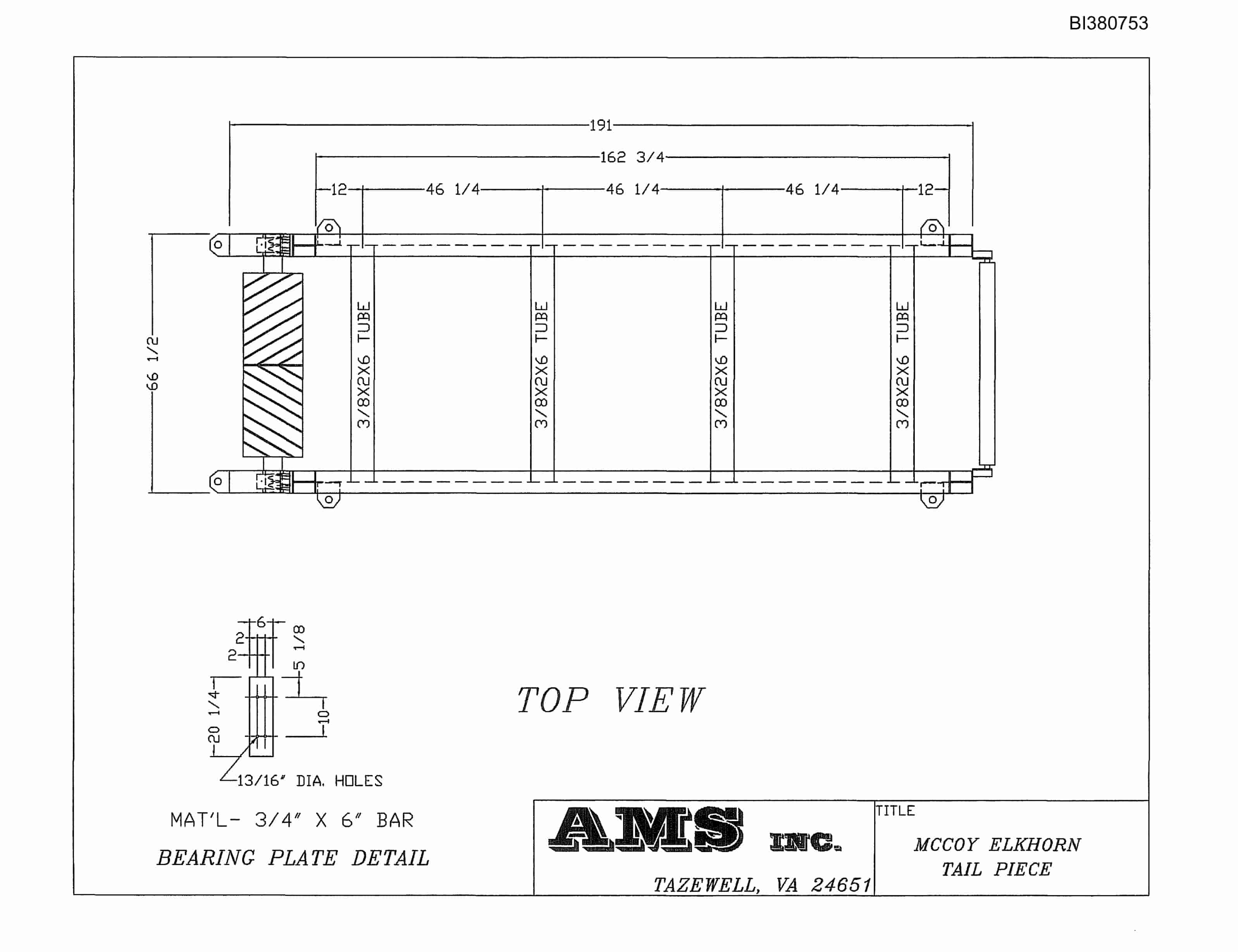 Bucyrus 42in Tailpiece Parts Catalog BI380753-5