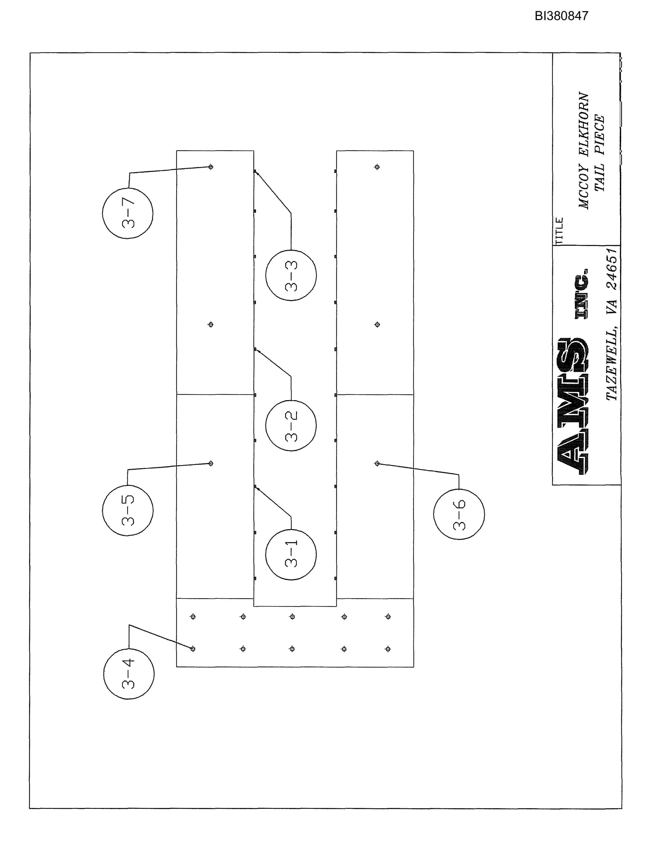 Bucyrus 42in Tailpiece Parts Catalog BI380847-5