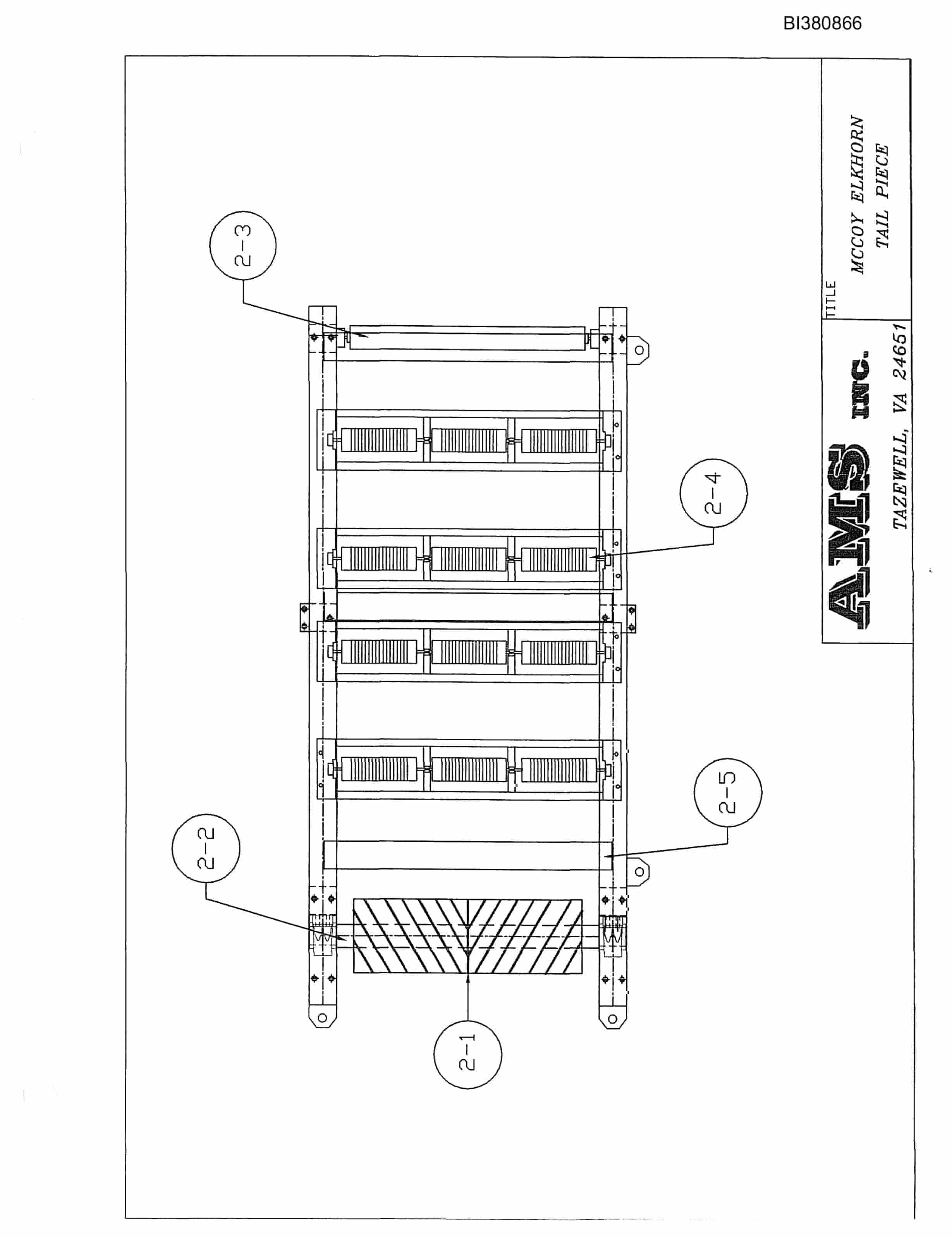 Bucyrus 42in Tailpiece Parts Catalog BI380866-3