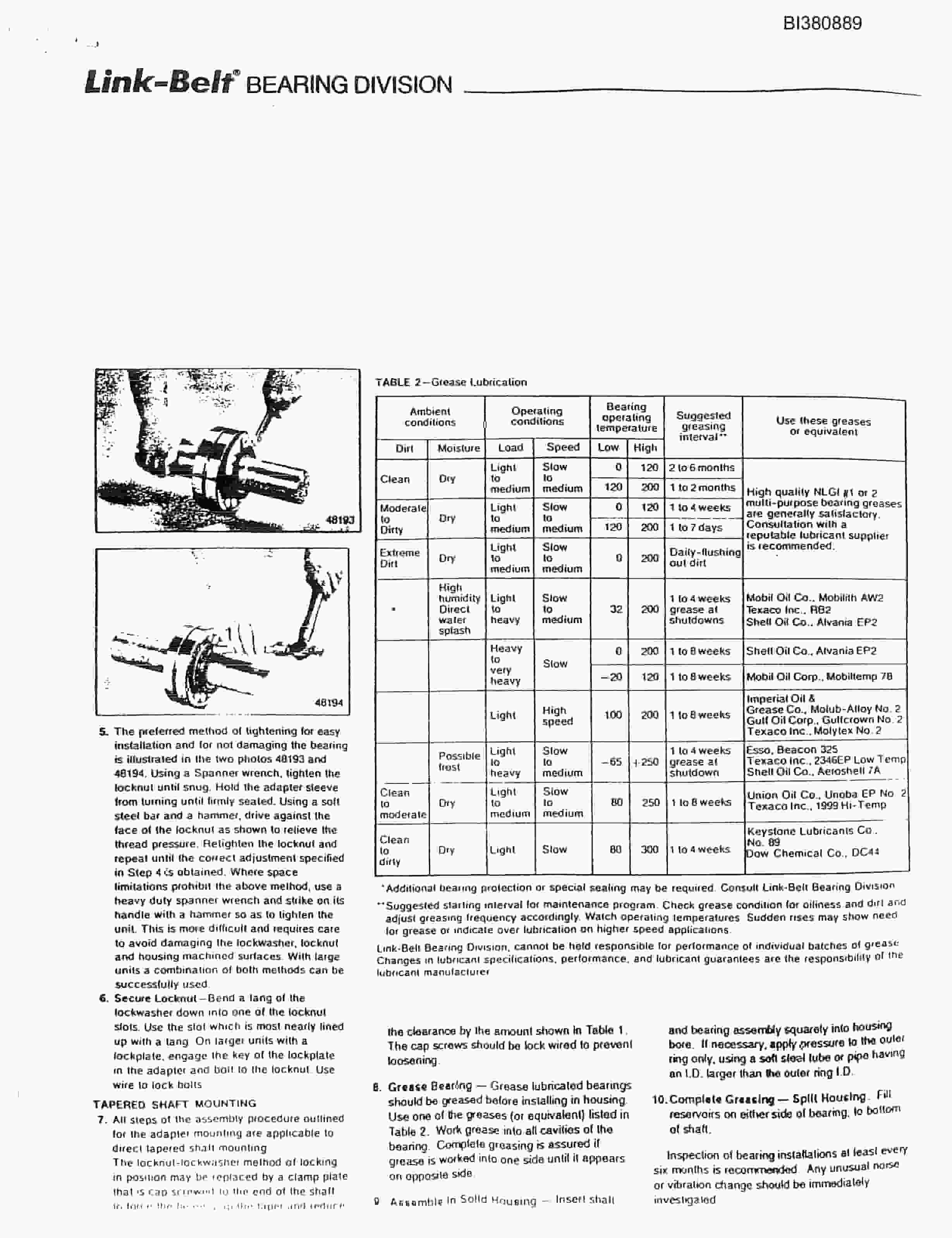 Bucyrus 42in Tailpiece Parts Catalog BI380889-5