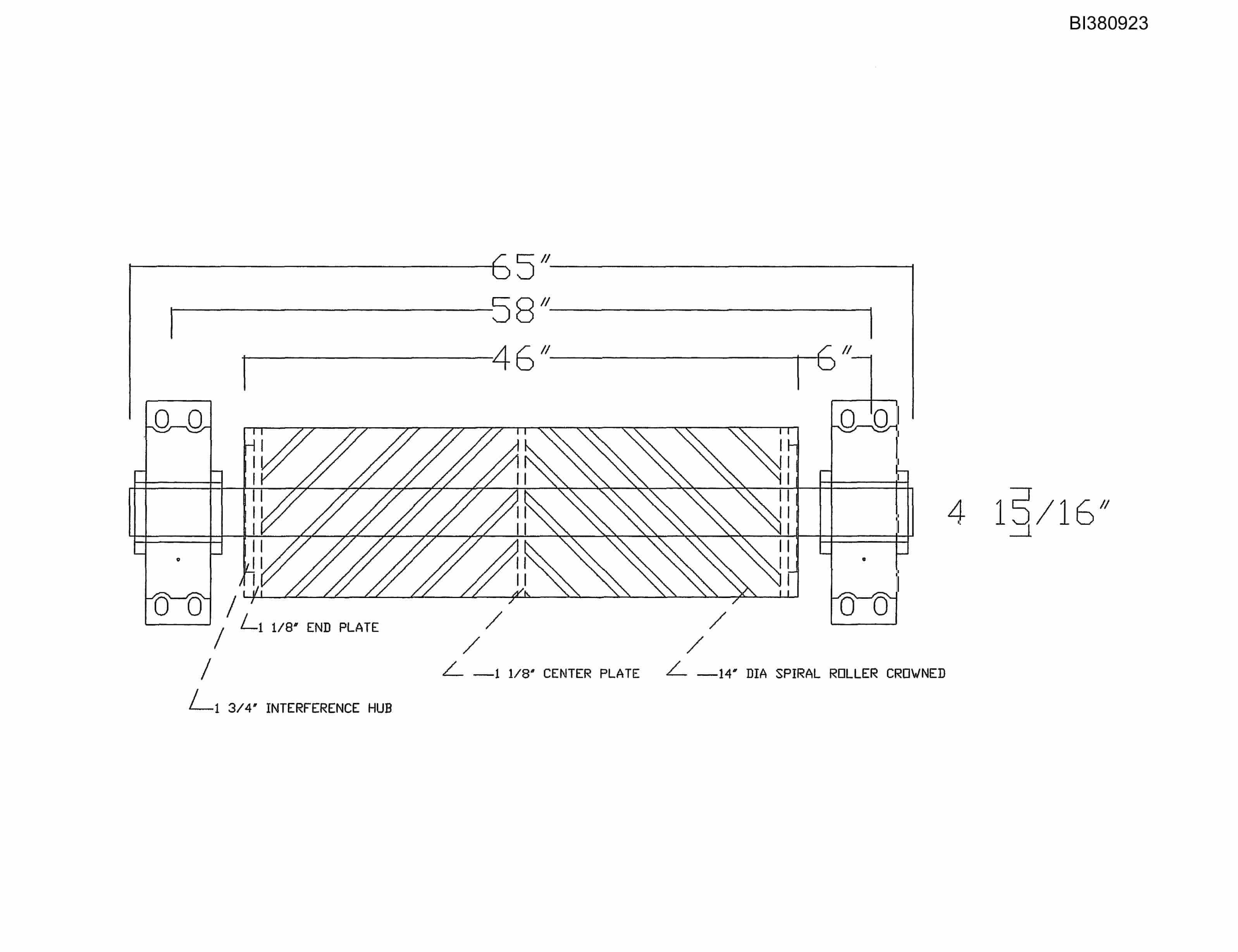 Bucyrus 42in Tailpiece Parts Catalog BI380923-5