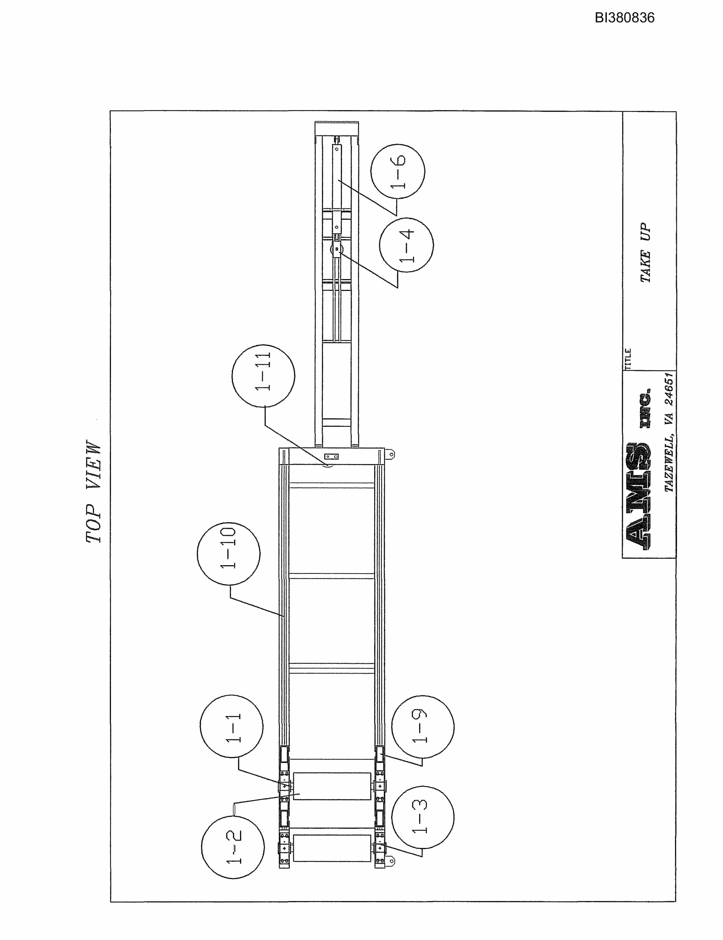 Bucyrus 42in Take-Up Parts Catalog BI380836-2