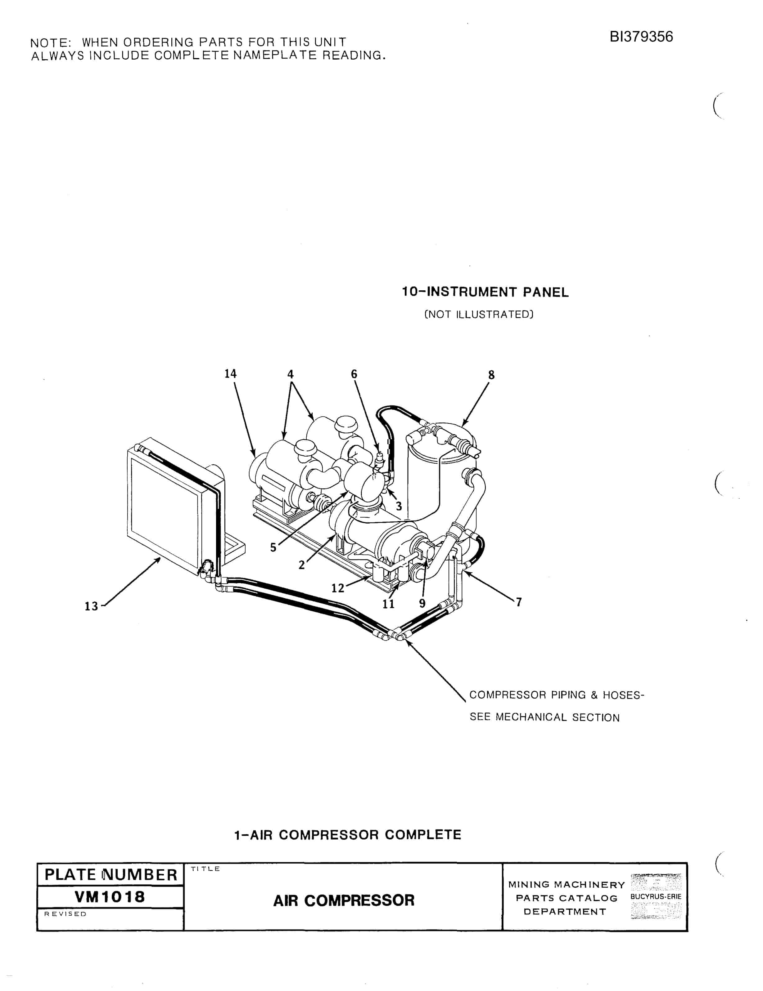 Bucyrus 45-R Drill Parts Catalog BI379356-3