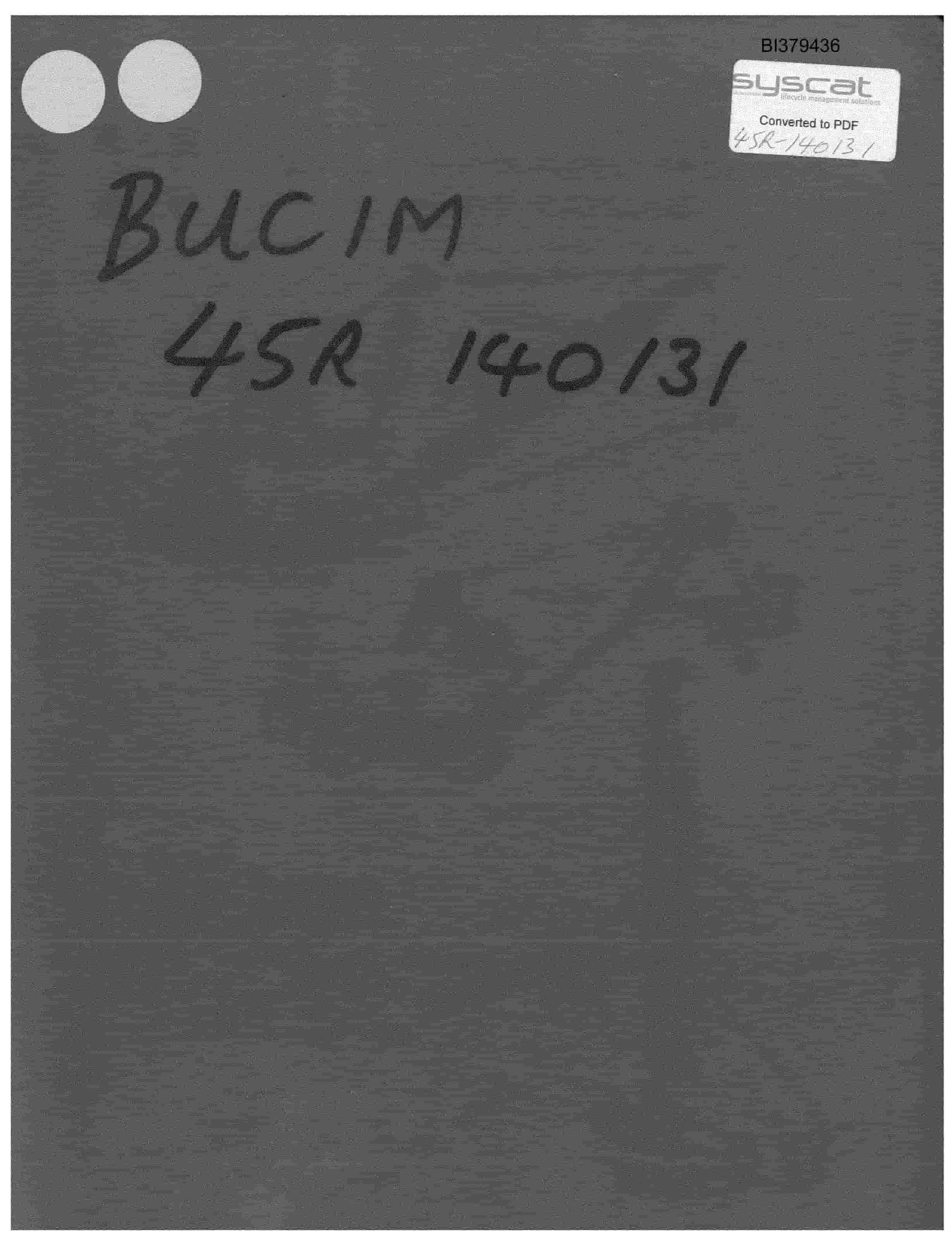 Bucyrus 45-R Rotary Blast Hole Drill Parts Catalog BI379436