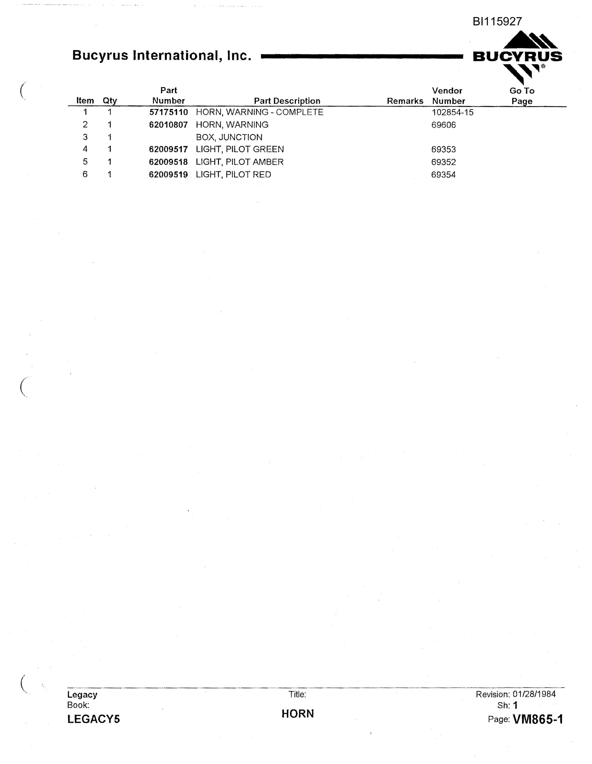 Bucyrus 45R Drill Technical Manual BI115927-2