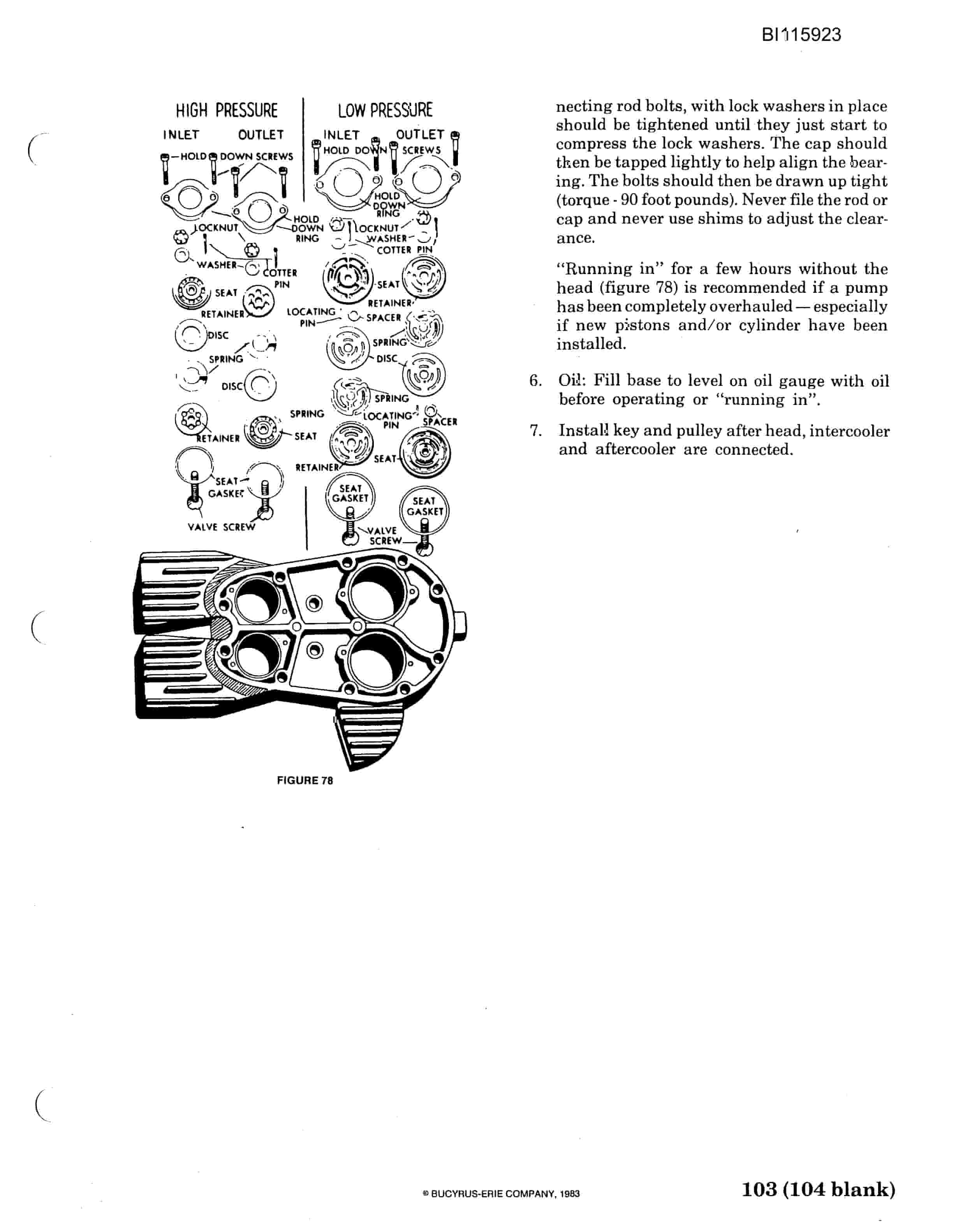 Bucyrus 45R Electric Blast Hole Drill Technical Manual BI115923-2