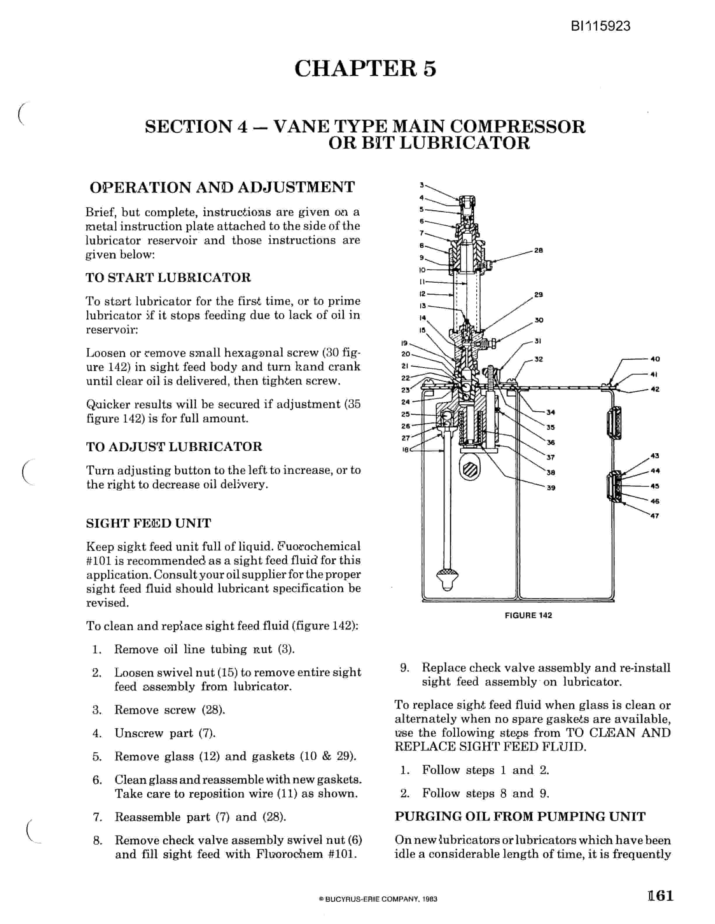 Bucyrus 45R Electric Blast Hole Drill Technical Manual BI115923-4