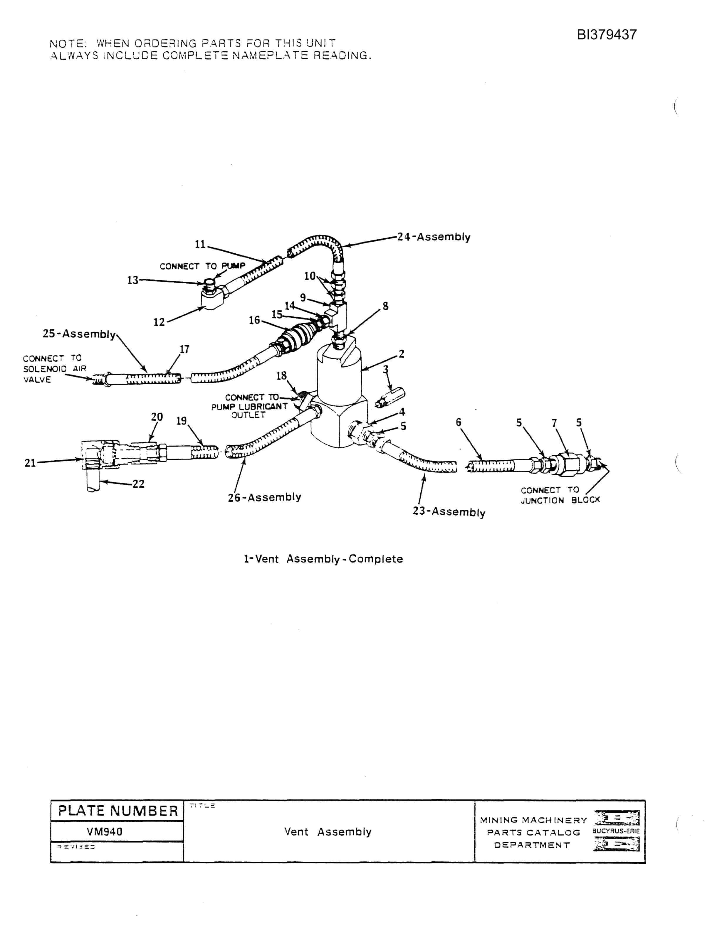 Bucyrus 45RIV Rotary Blast Hole Drill Parts Catalog BI379437-2
