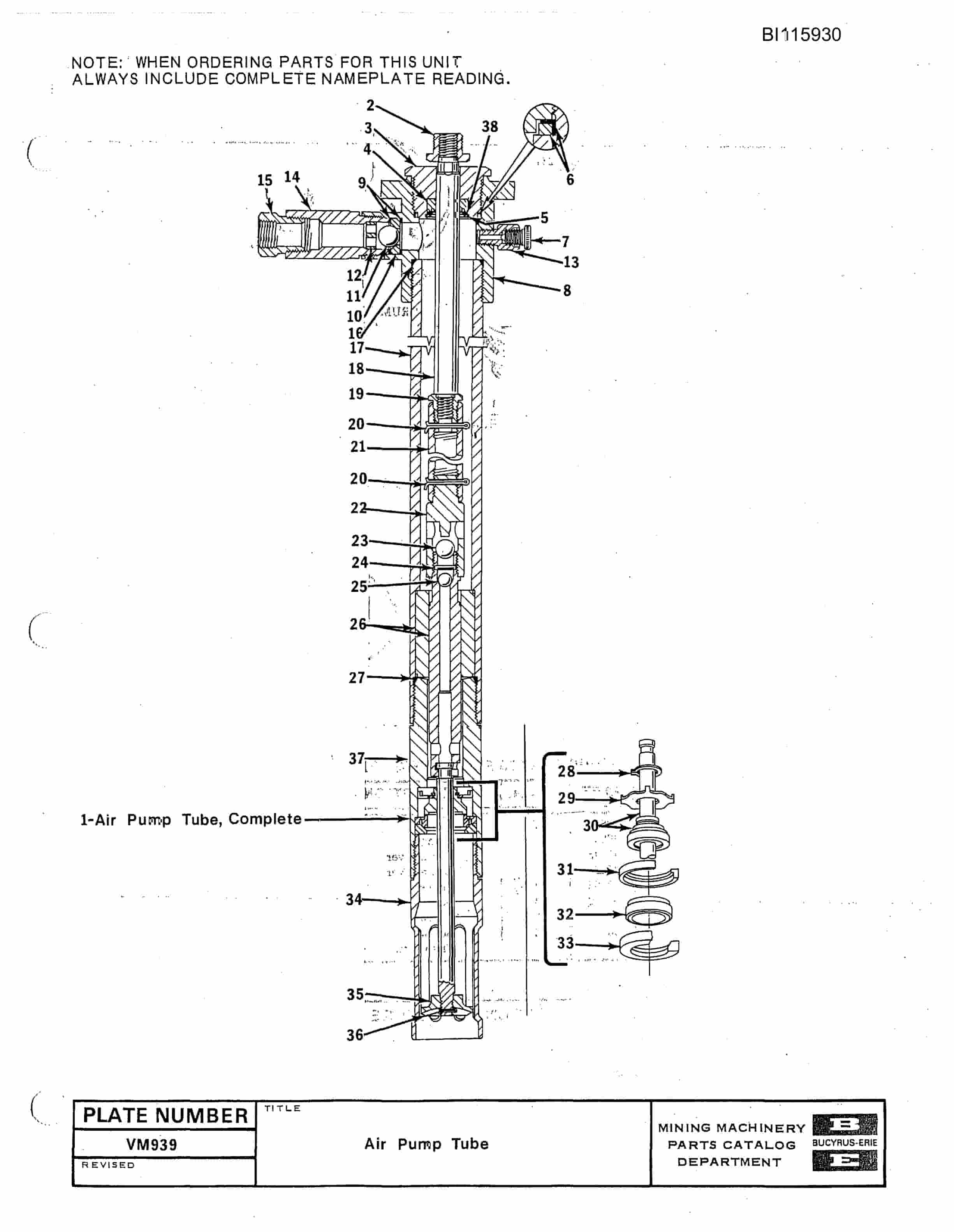 Bucyrus 47R Diesel Blast Hole Drill Technical Manual BI115930-2