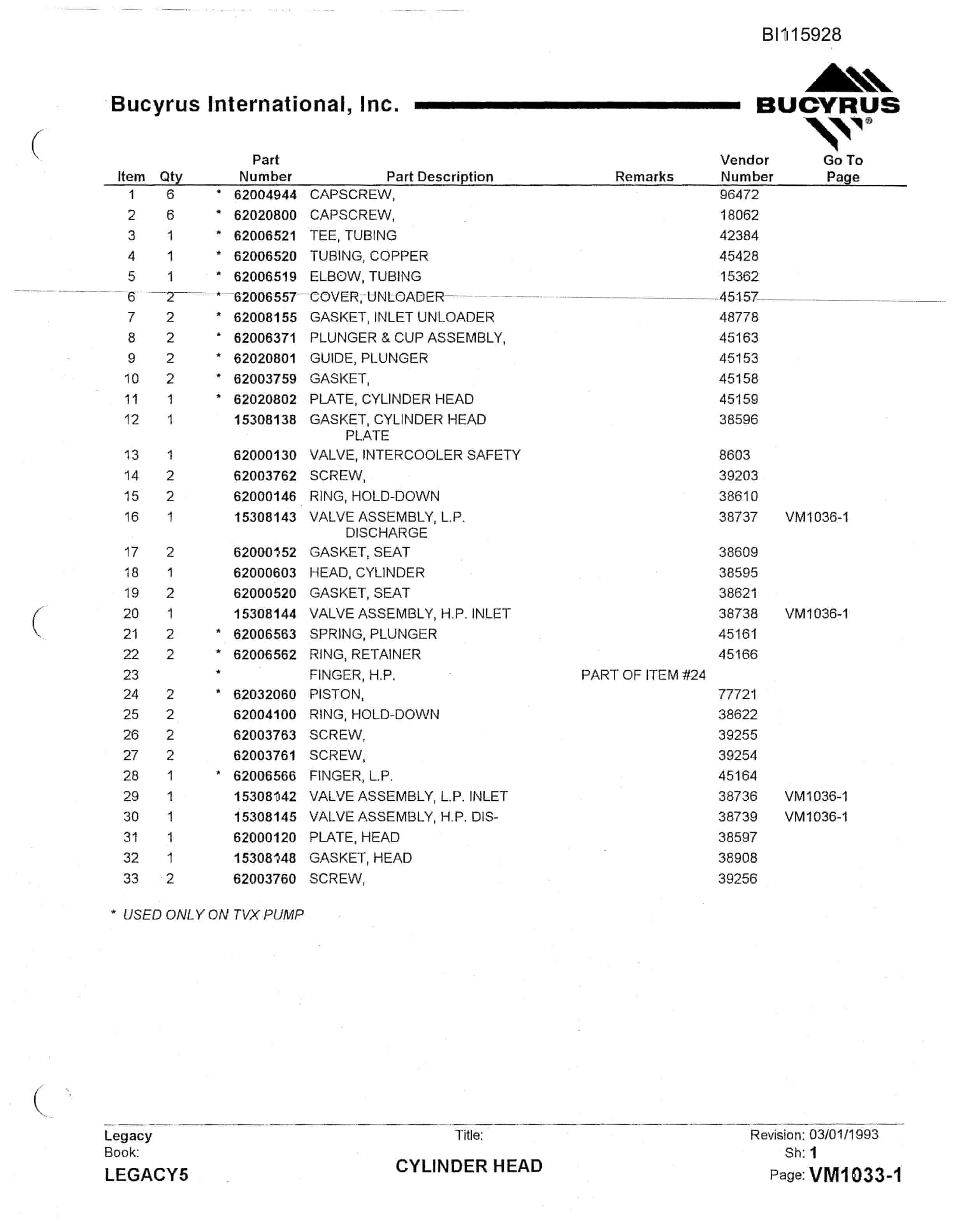 Bucyrus 47R Drill Technical Manual BI115928-3