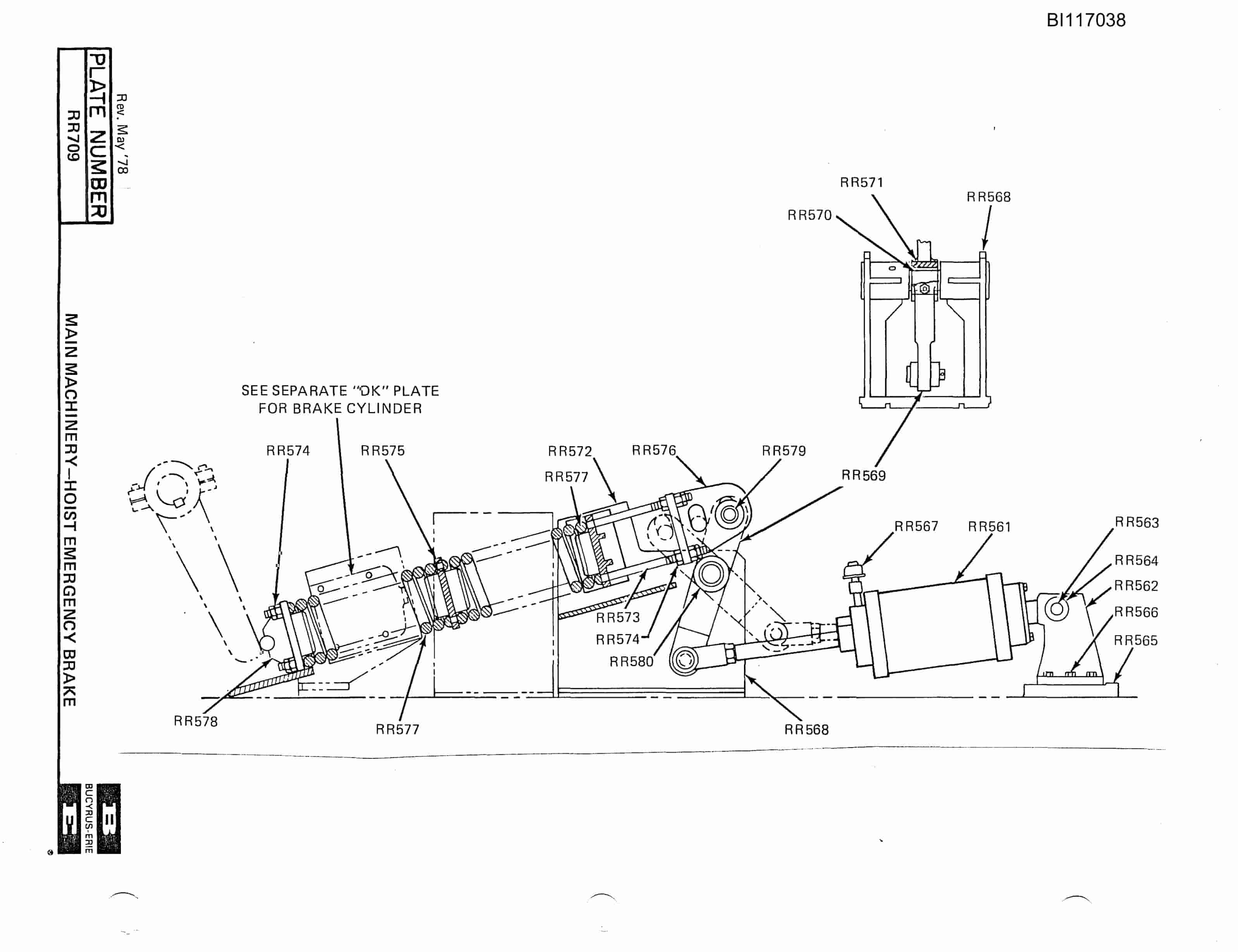 Bucyrus 480-W Walking Dragline Parts Catalog BI117038-4