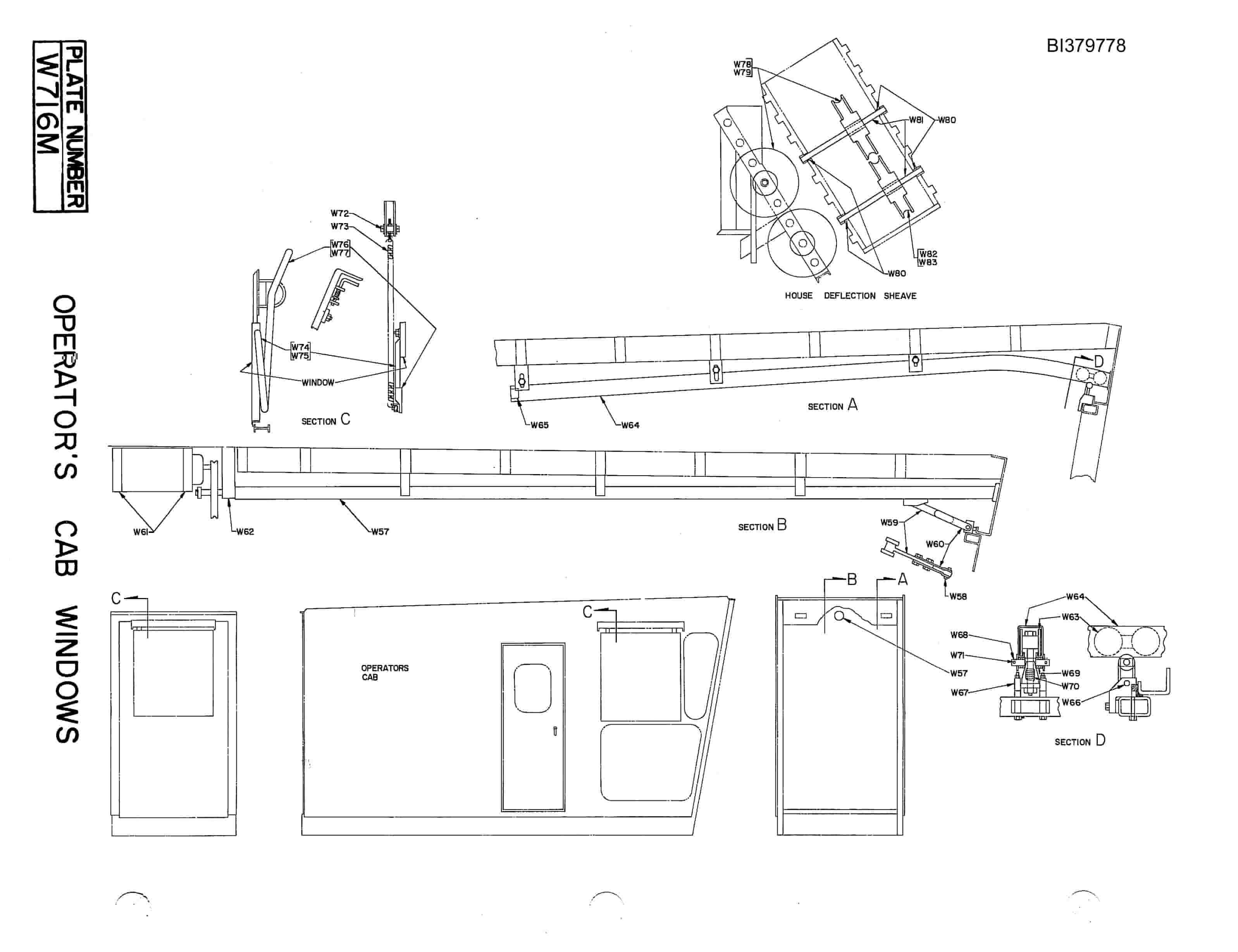 Bucyrus 480-W Walking Dragline Parts Catalog BI379778-2