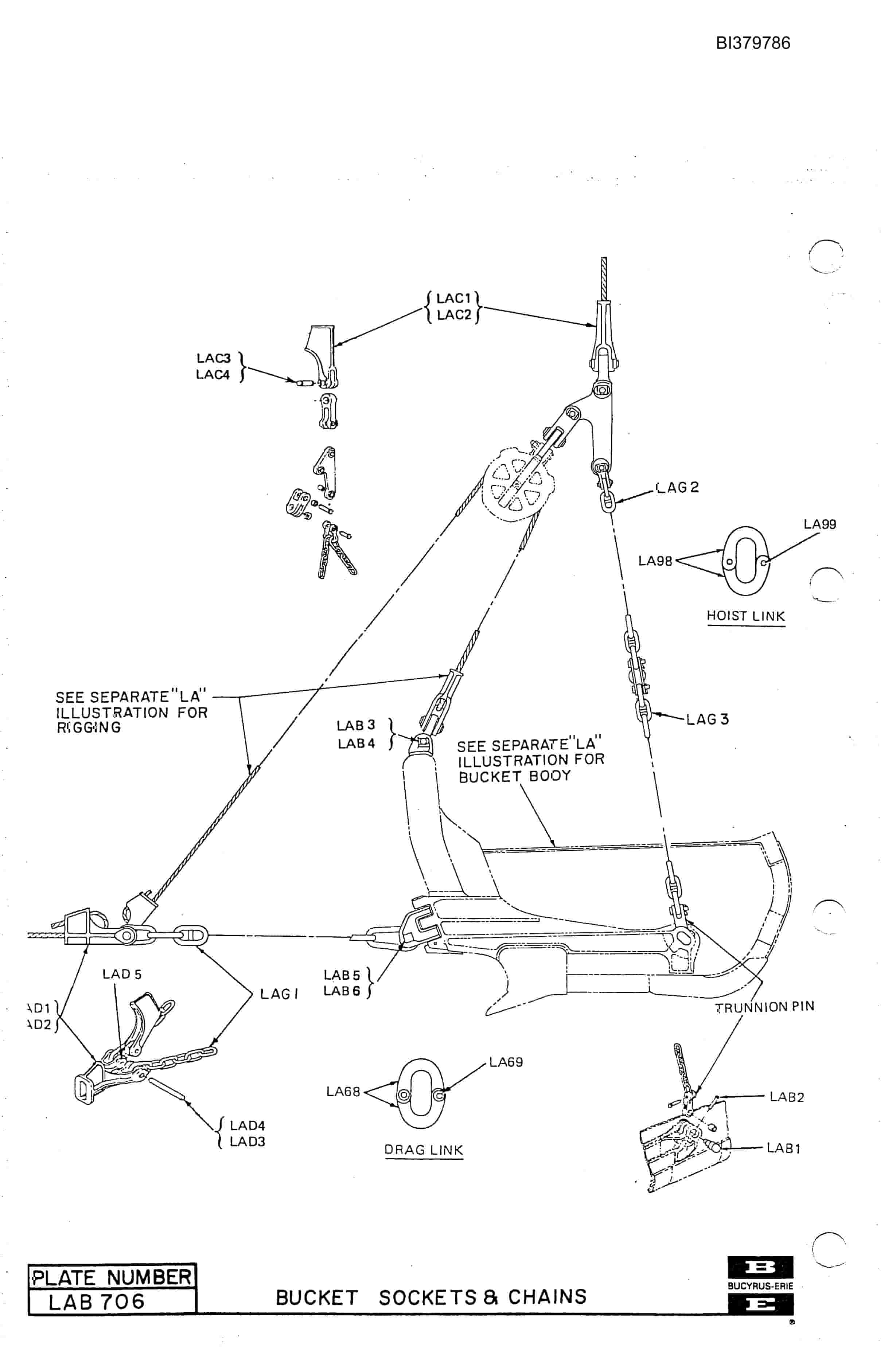 Bucyrus 480-W Walking Dragline Parts Catalog BI379786-2