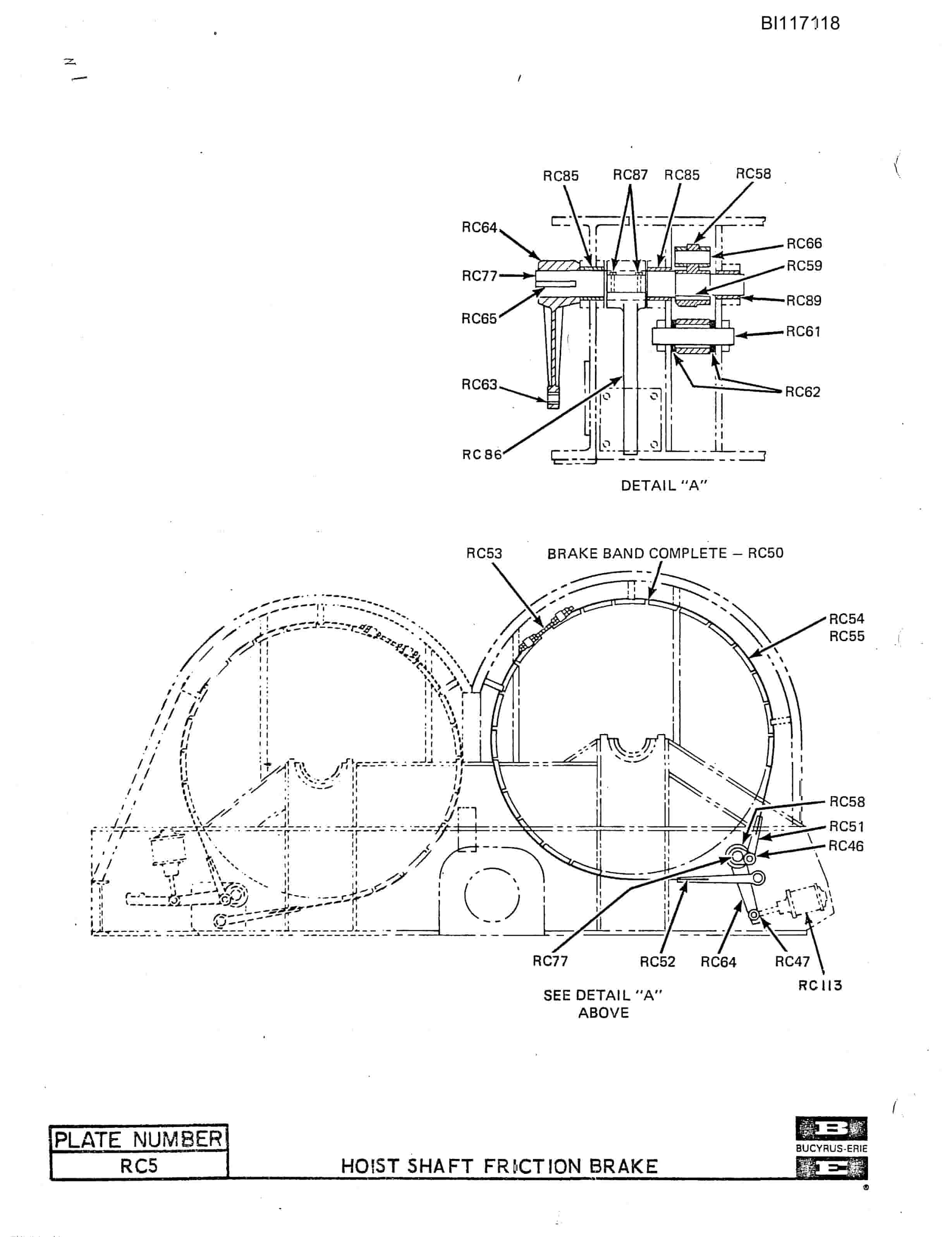Bucyrus 480W Small Dragline Parts Catalog BI117118-2