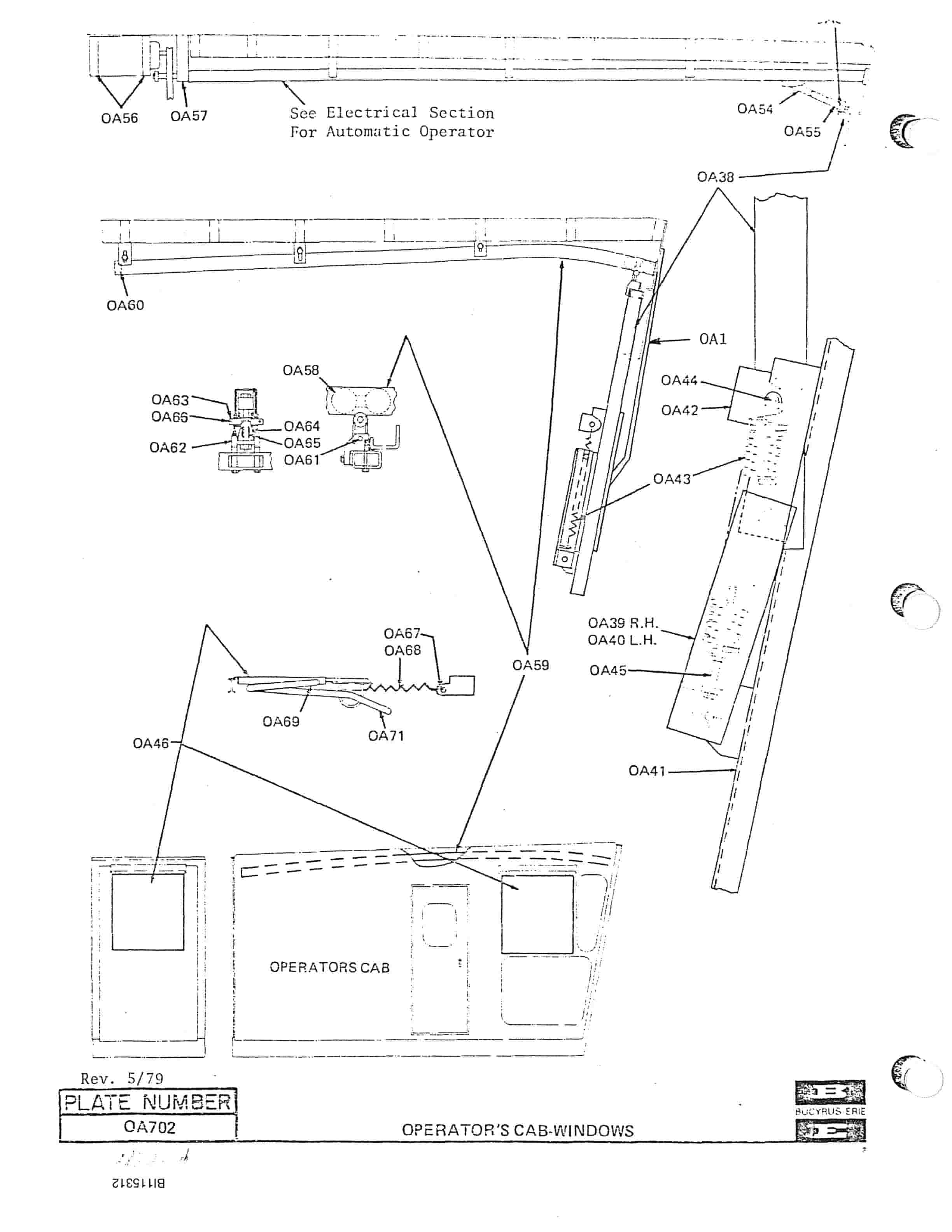 Bucyrus 480W Walking Dragline Parts Catalog BI115312-2