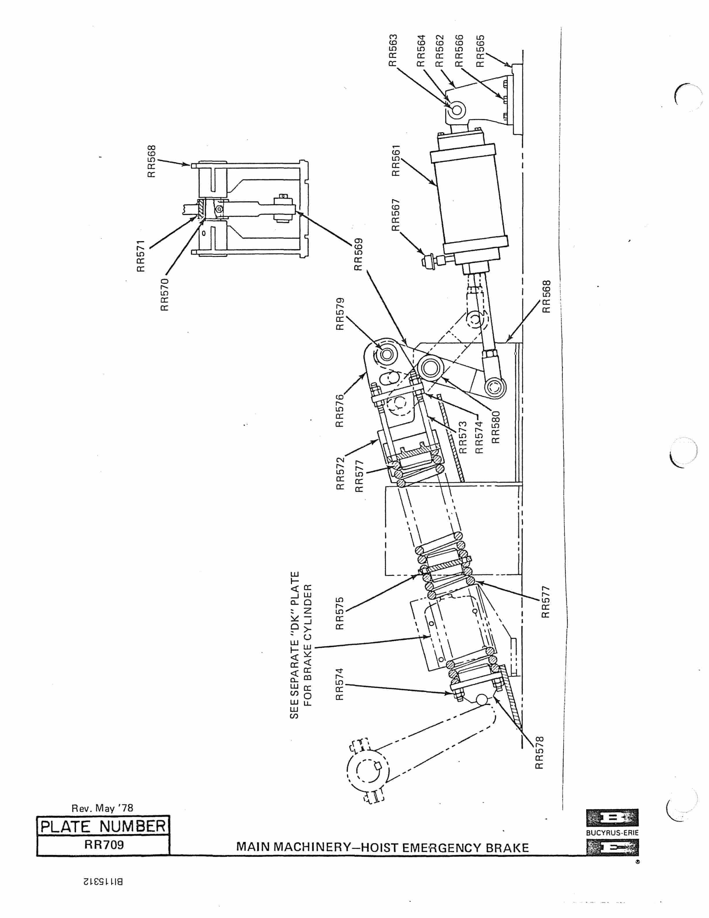 Bucyrus 480W Walking Dragline Parts Catalog BI115312-3
