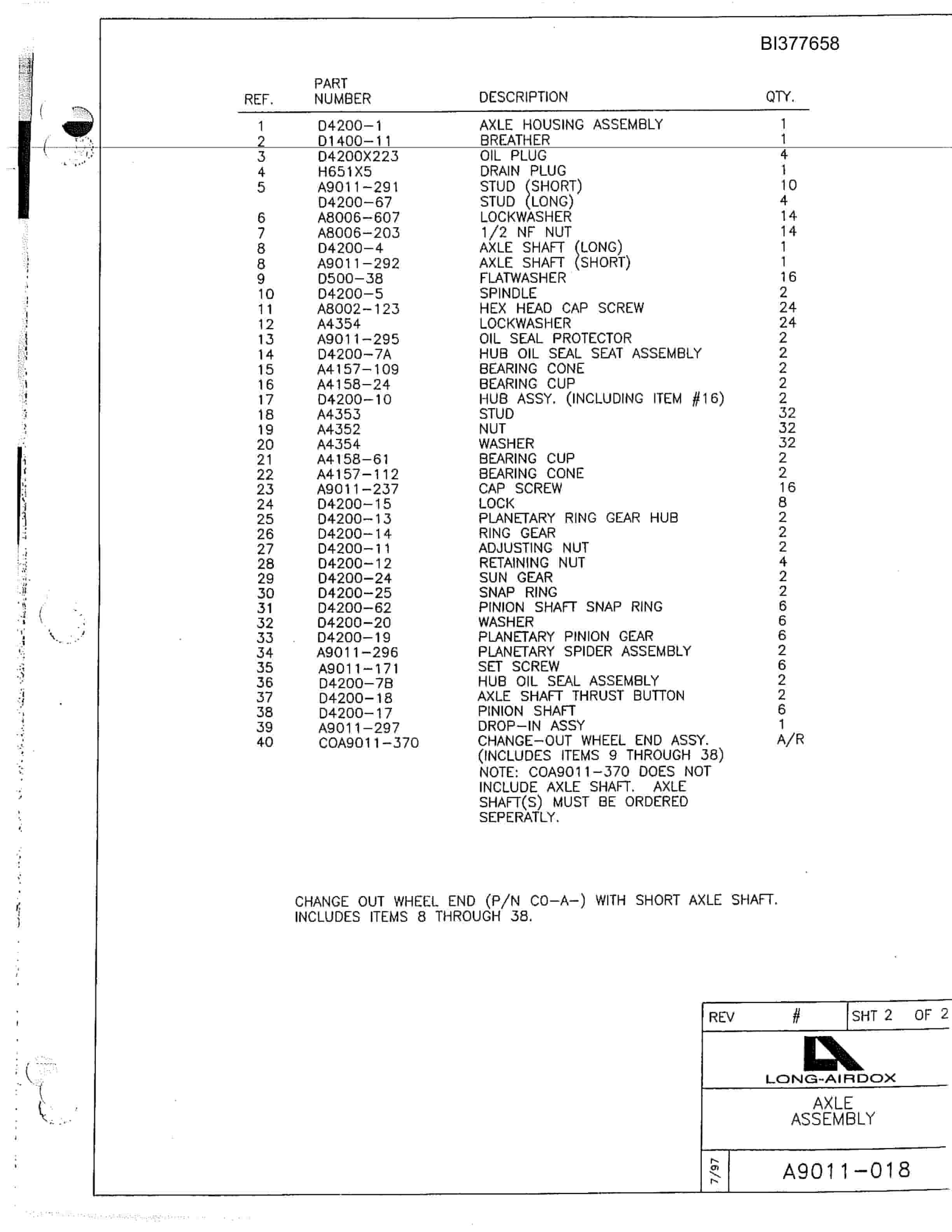 Bucyrus 488-1285 Technical Manual BI377658-3