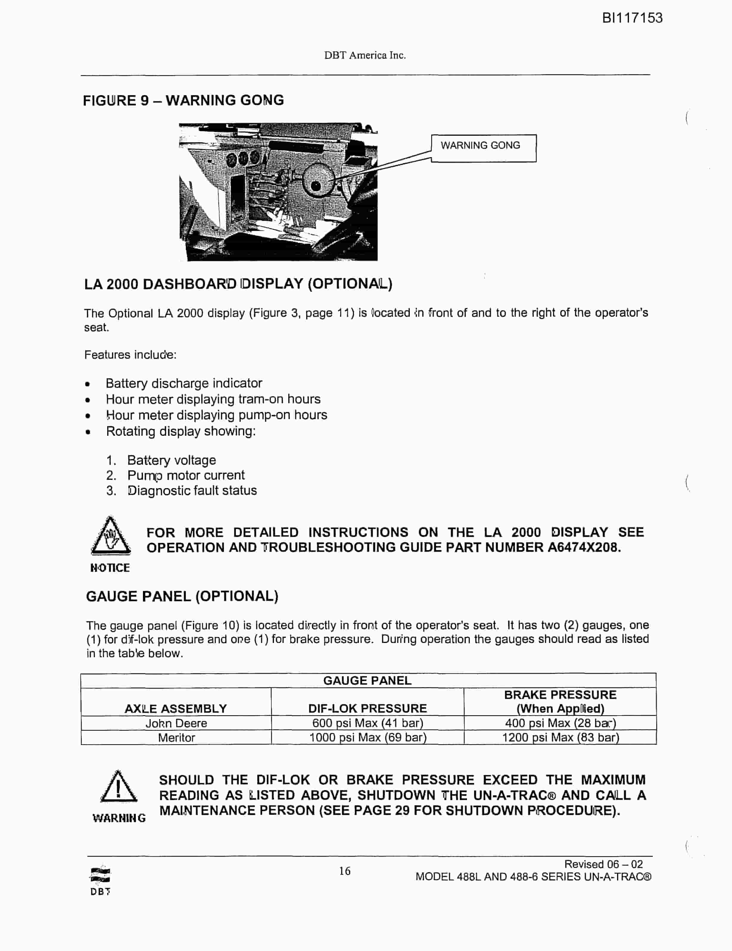 Bucyrus 488-2495 Parts Catalog BI117153-3