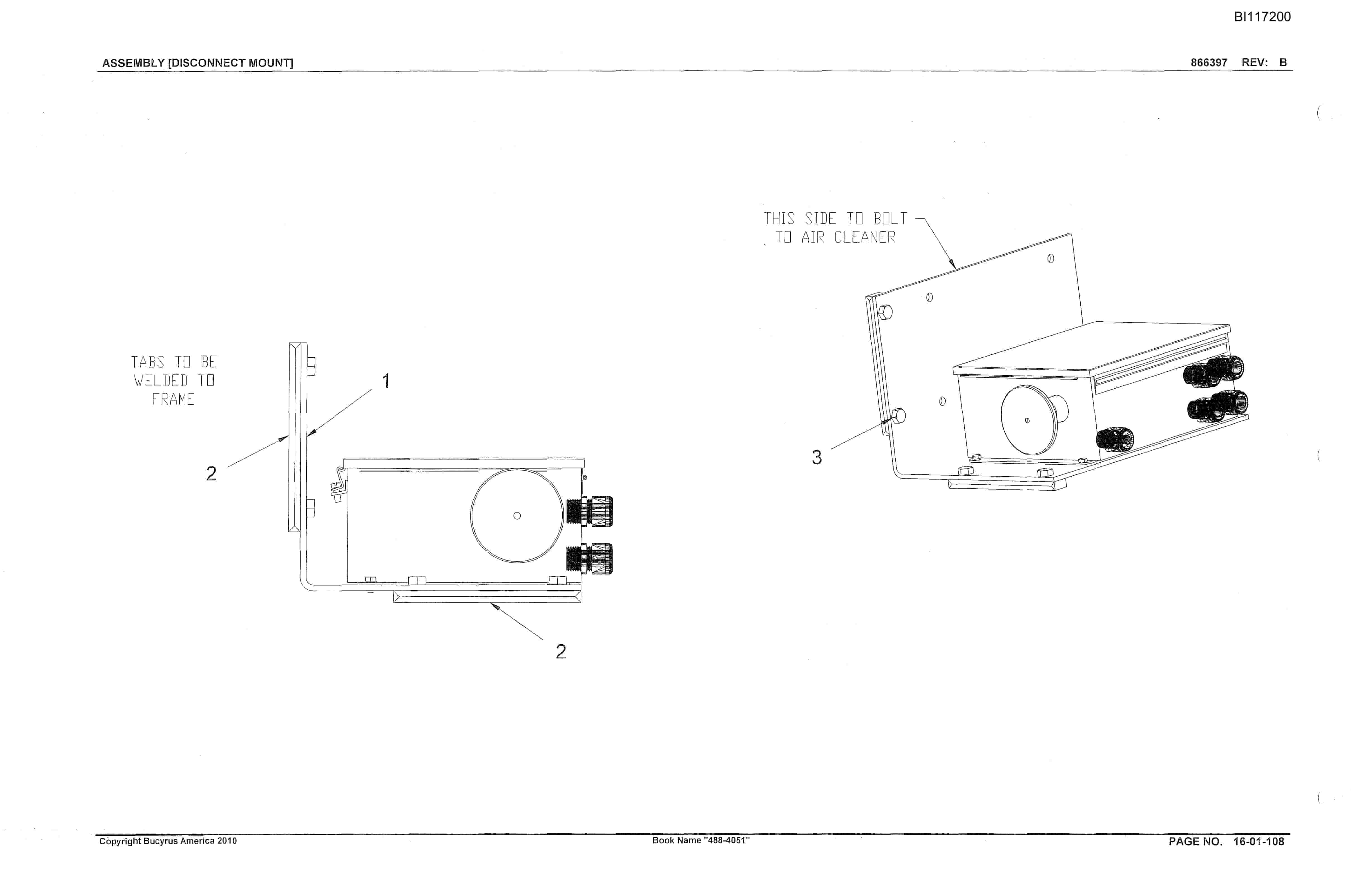Bucyrus 488-5051 Parts Manual BI117200-3