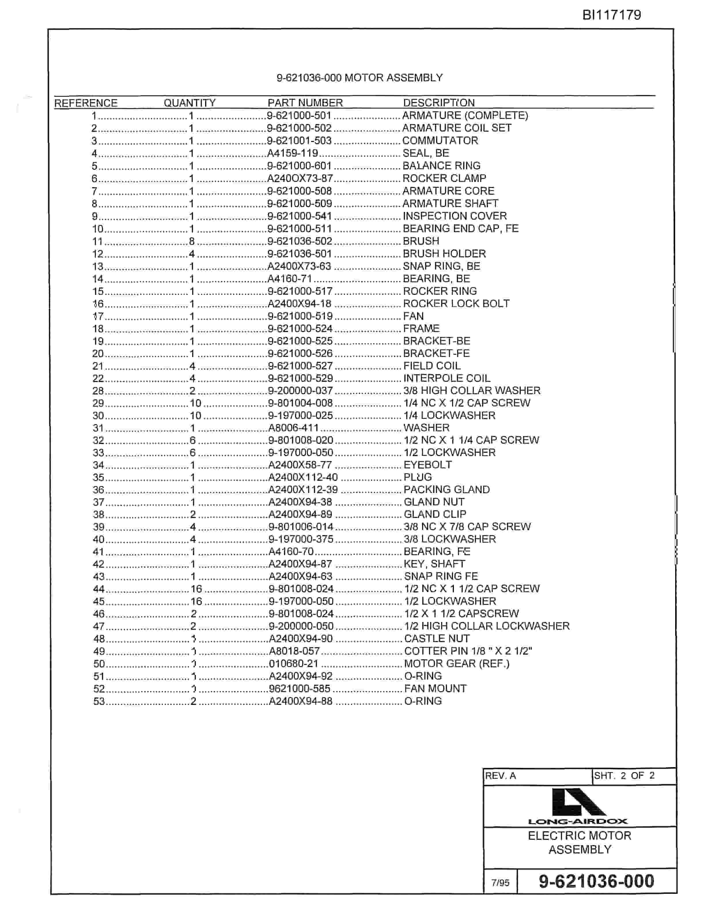 Bucyrus 488-6-2361 Parts Catalog BI117179-3
