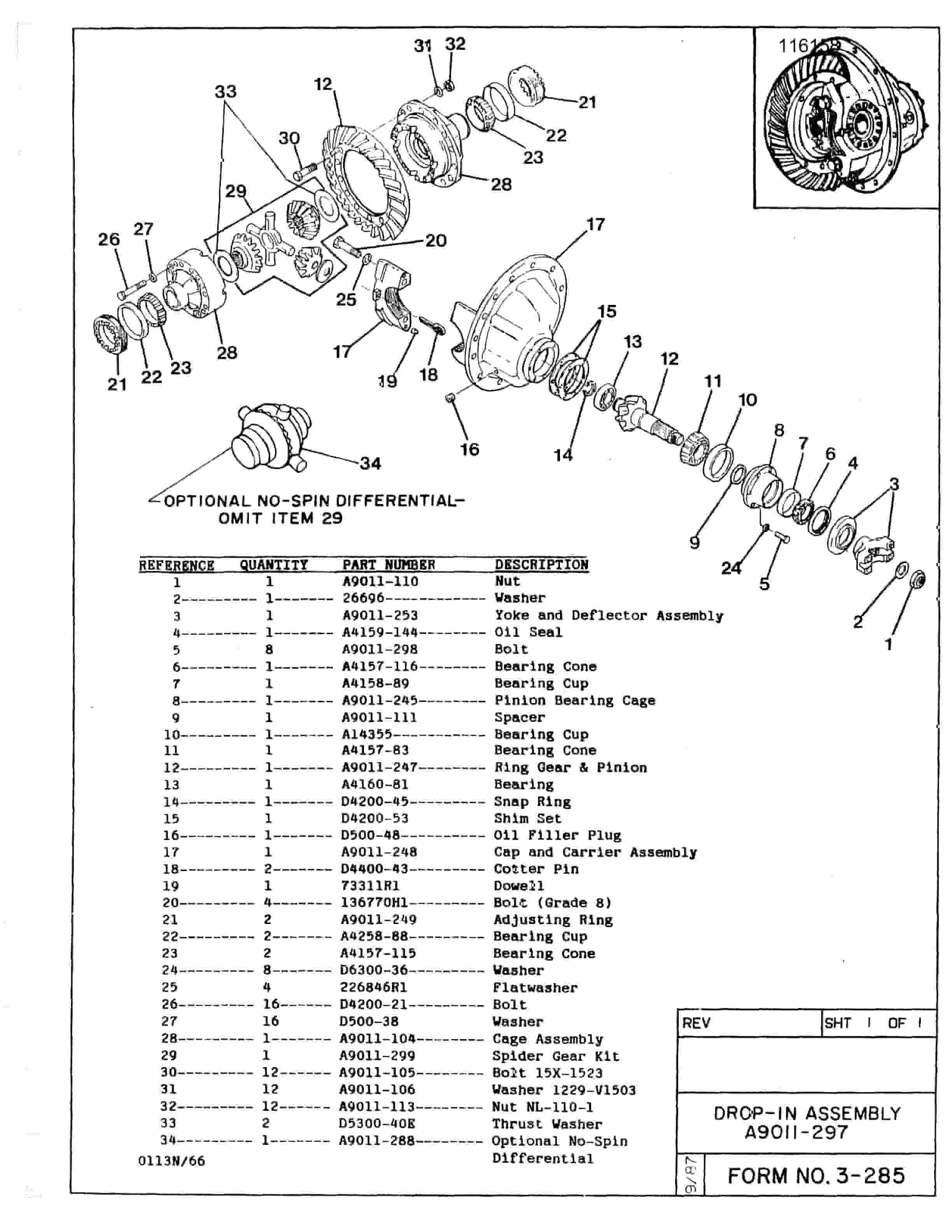 Bucyrus 488 Parts Catalog BI116158-3