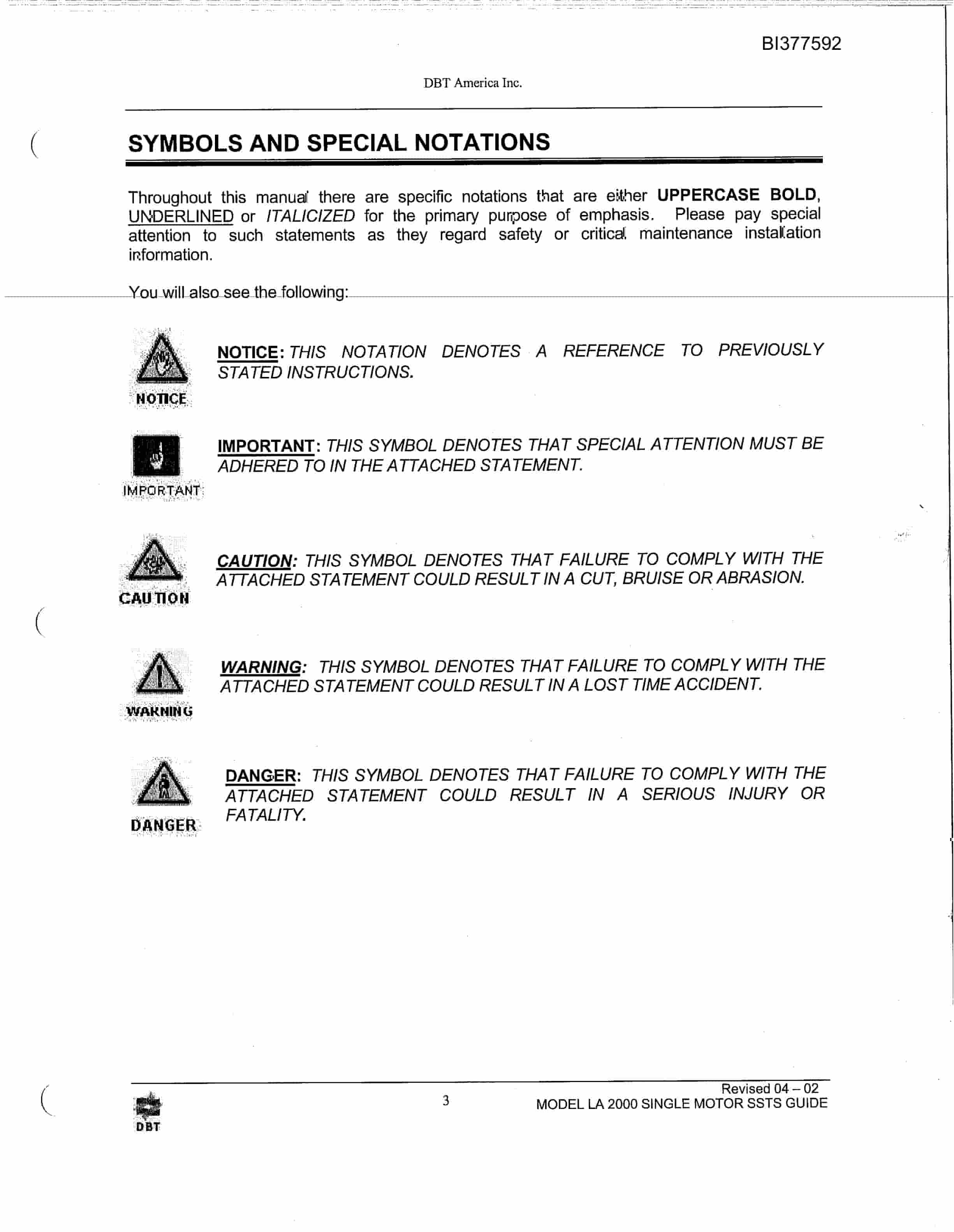 Bucyrus 488 Parts Catalog BI377592-5