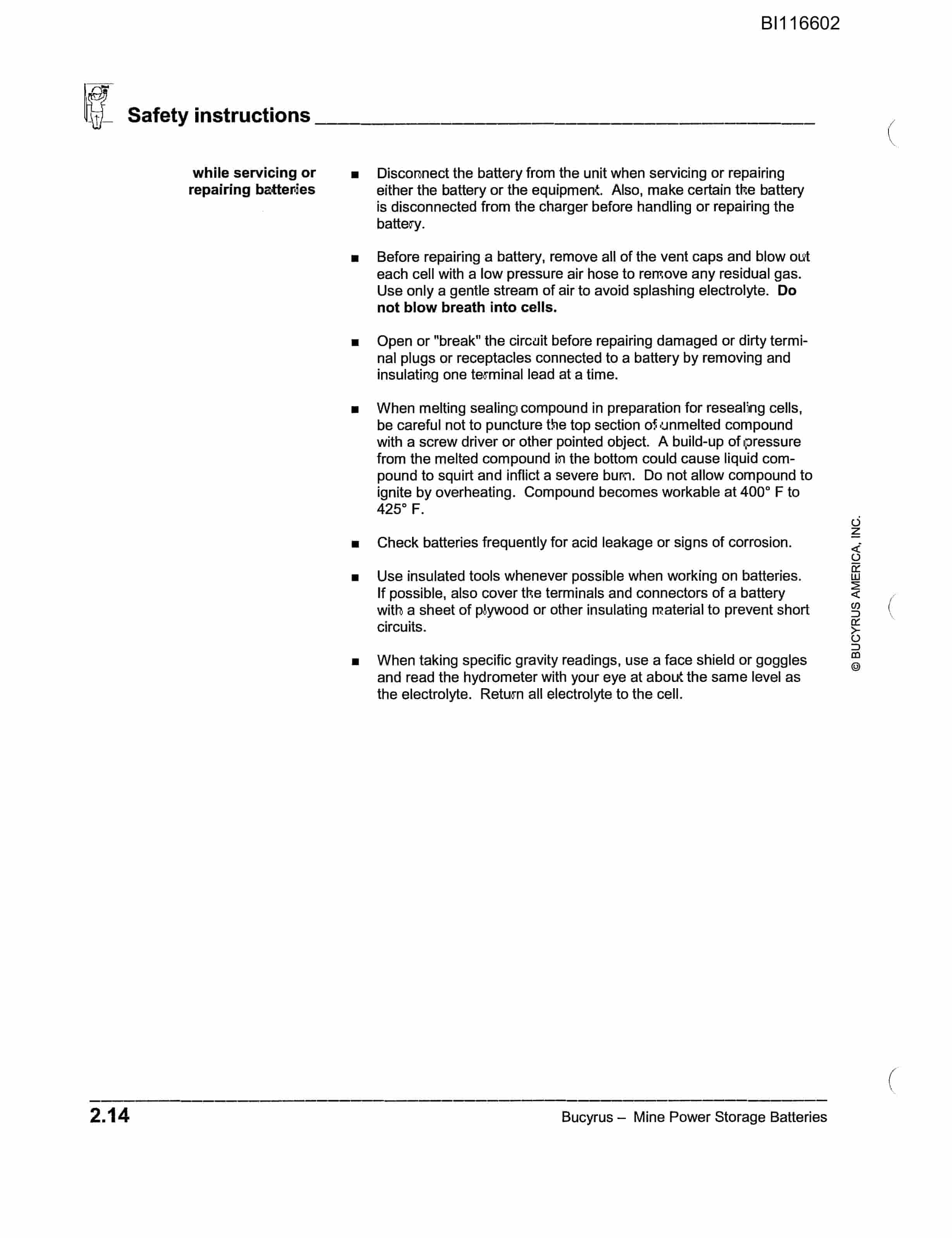 Bucyrus 488 UN-A-Trac Technical Manual BI116602-3