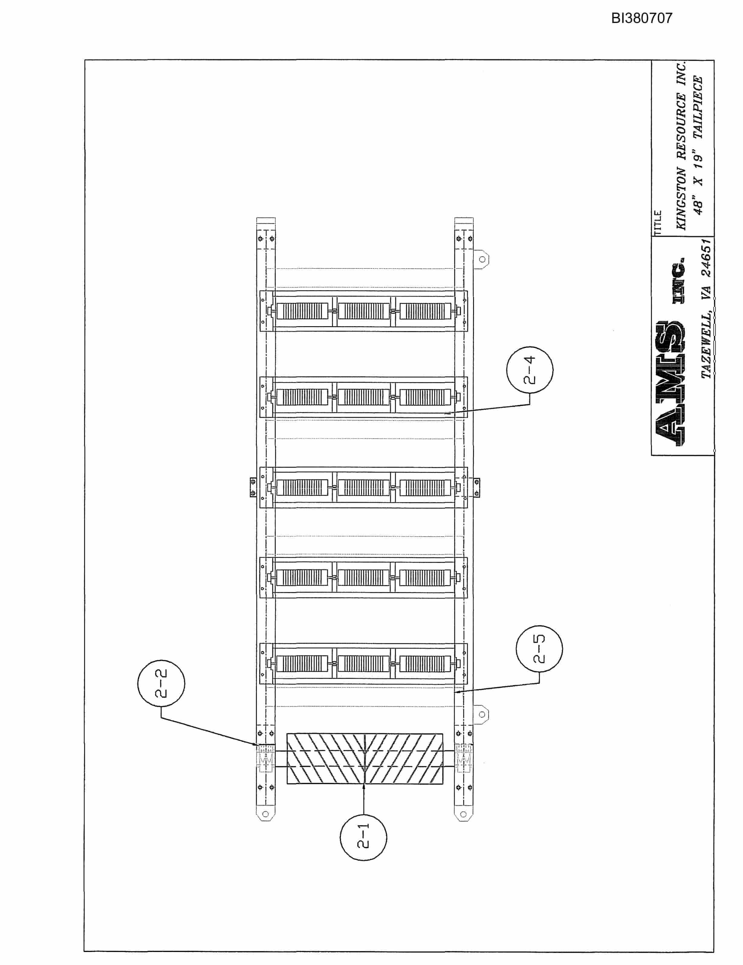 Bucyrus 48in, 19in Impact Tailpiece Parts Catalog BI380707-3