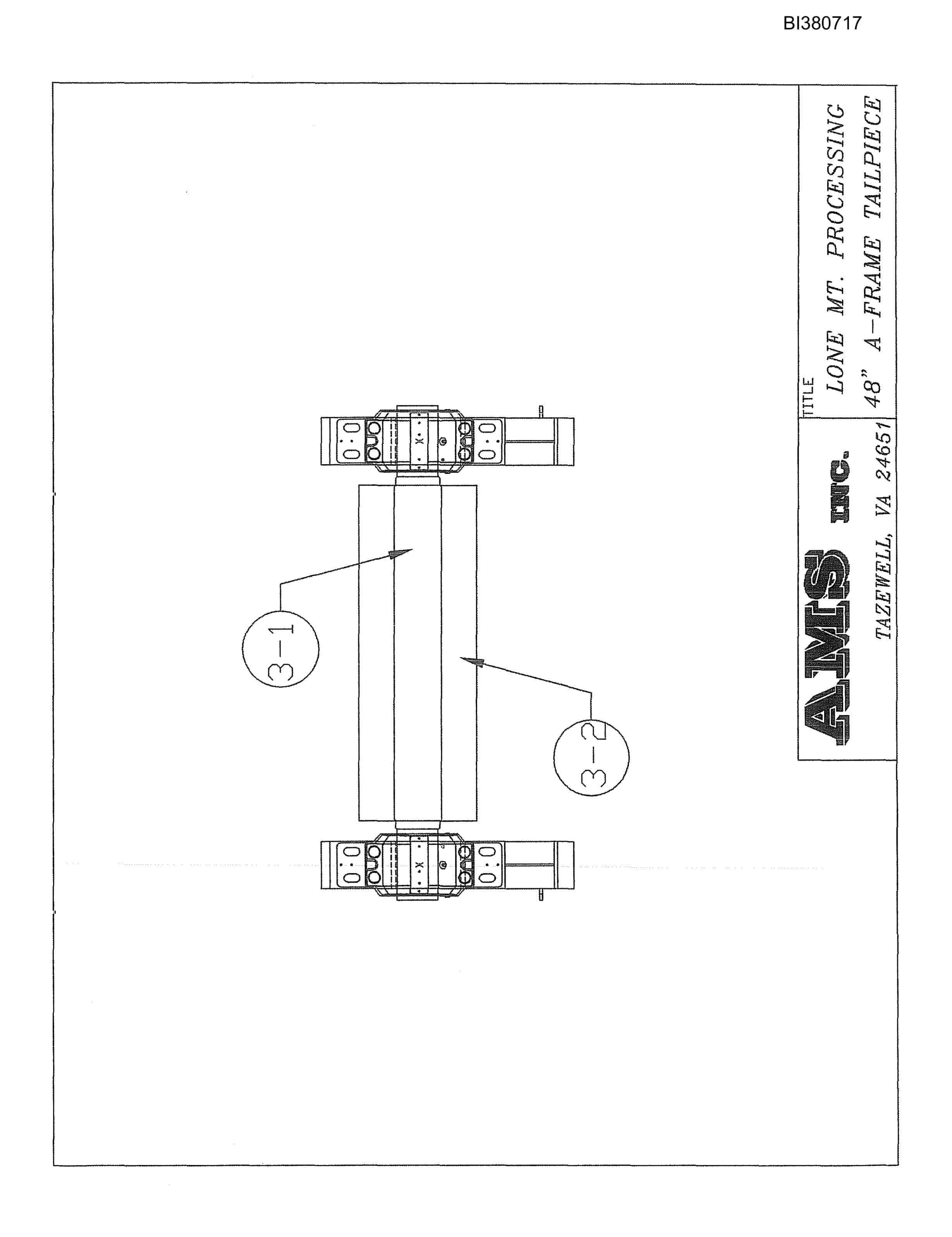 Bucyrus 48in A-Frame Tailpiece Parts Catalog BI380717-2