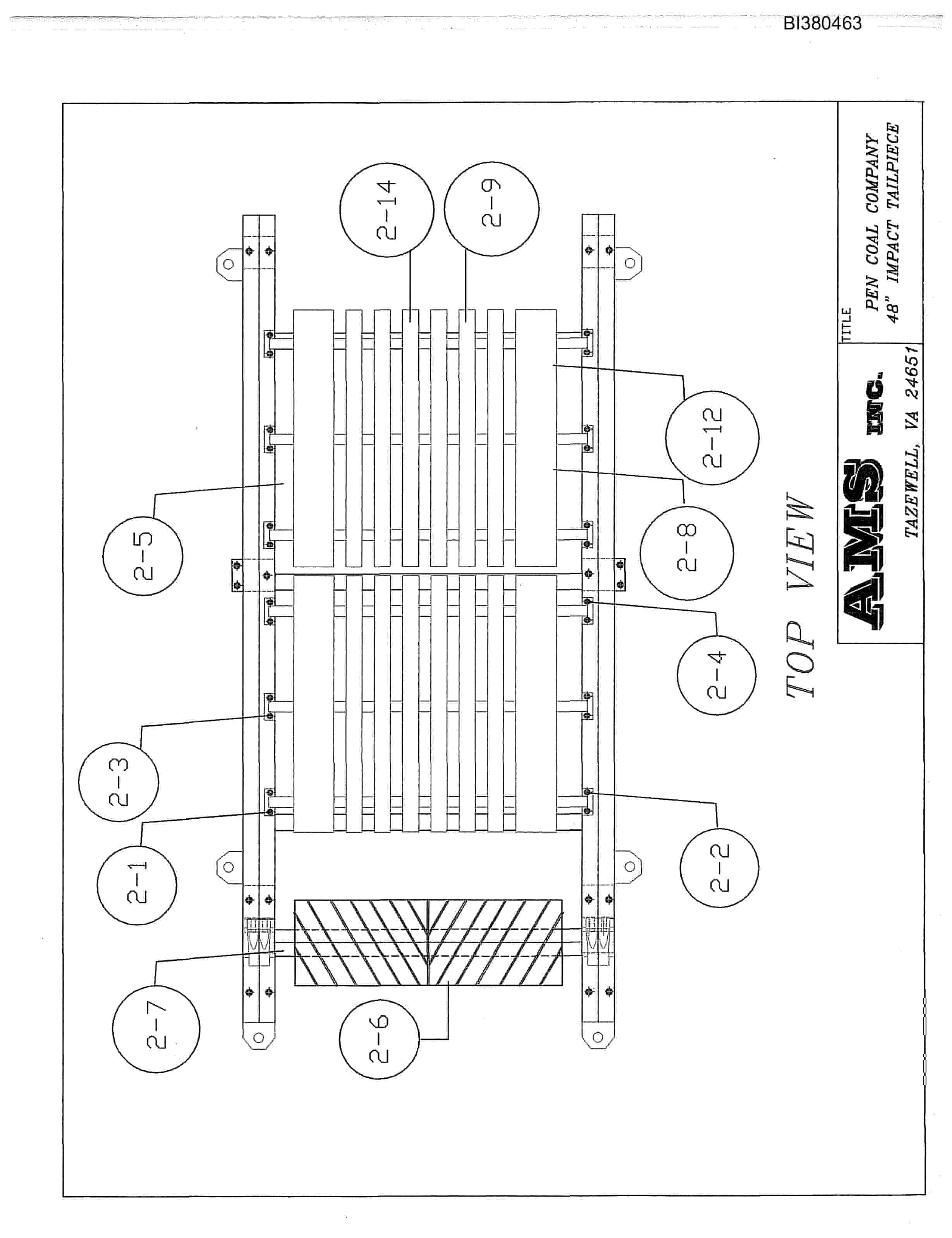 Bucyrus 48in AFD Dual Drive, Tailpiece Parts Catalog BI380463-2