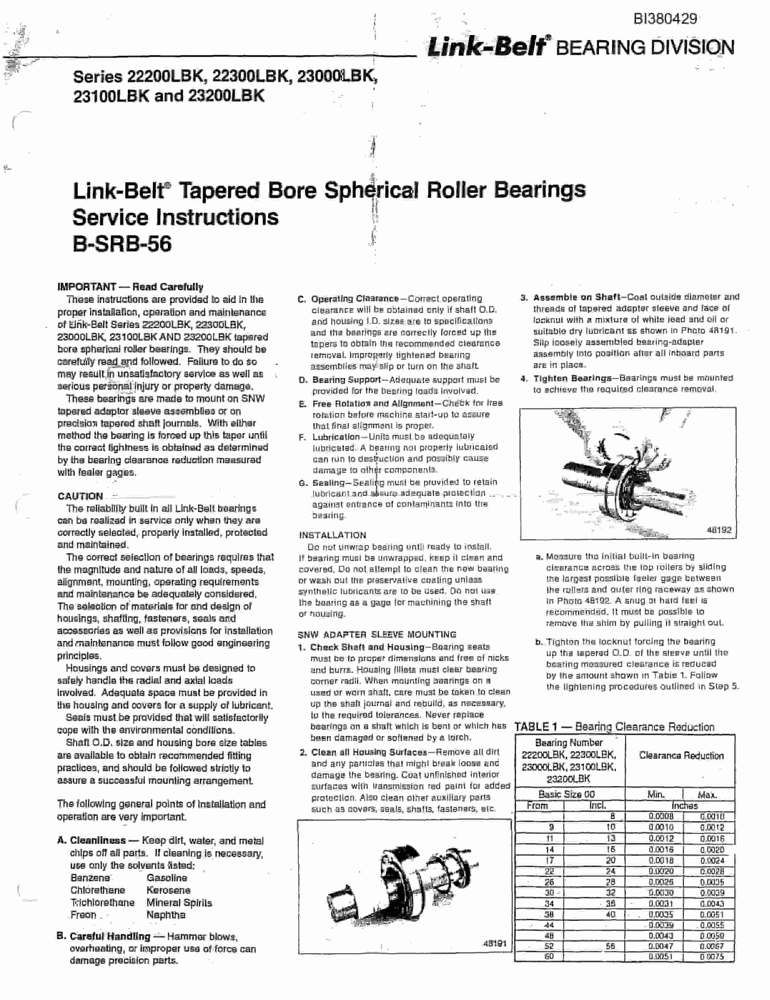 Bucyrus 48in AFDD 150HP Parts Catalog BI380429-5