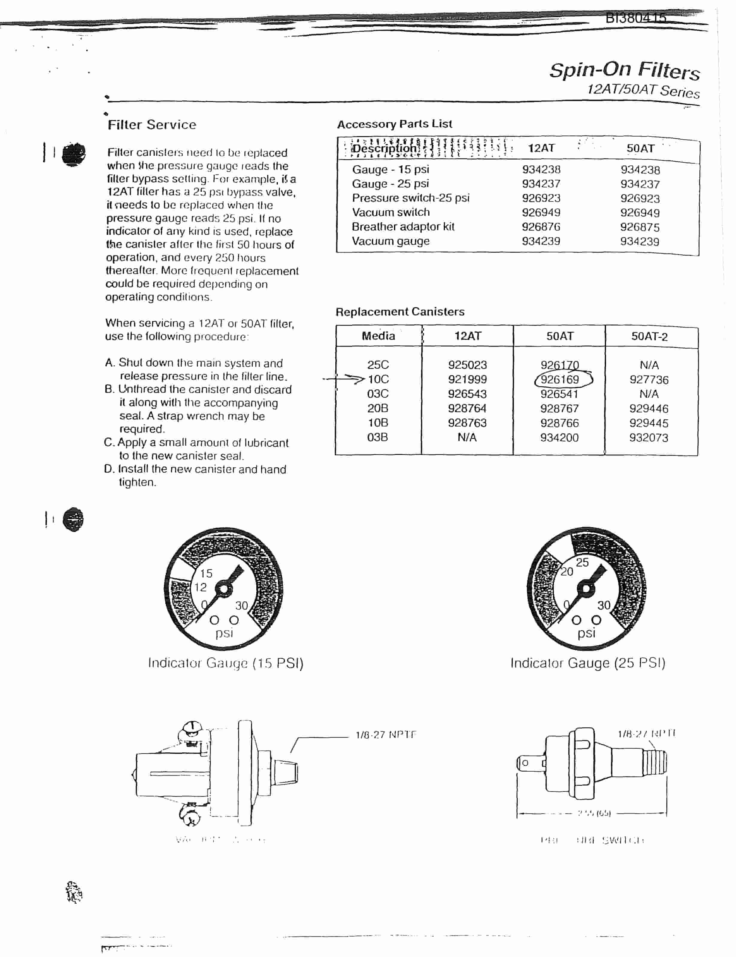 Bucyrus 48in AFDD 150HP, Take-Up, Tailpiece Parts Catalog BI380415-5