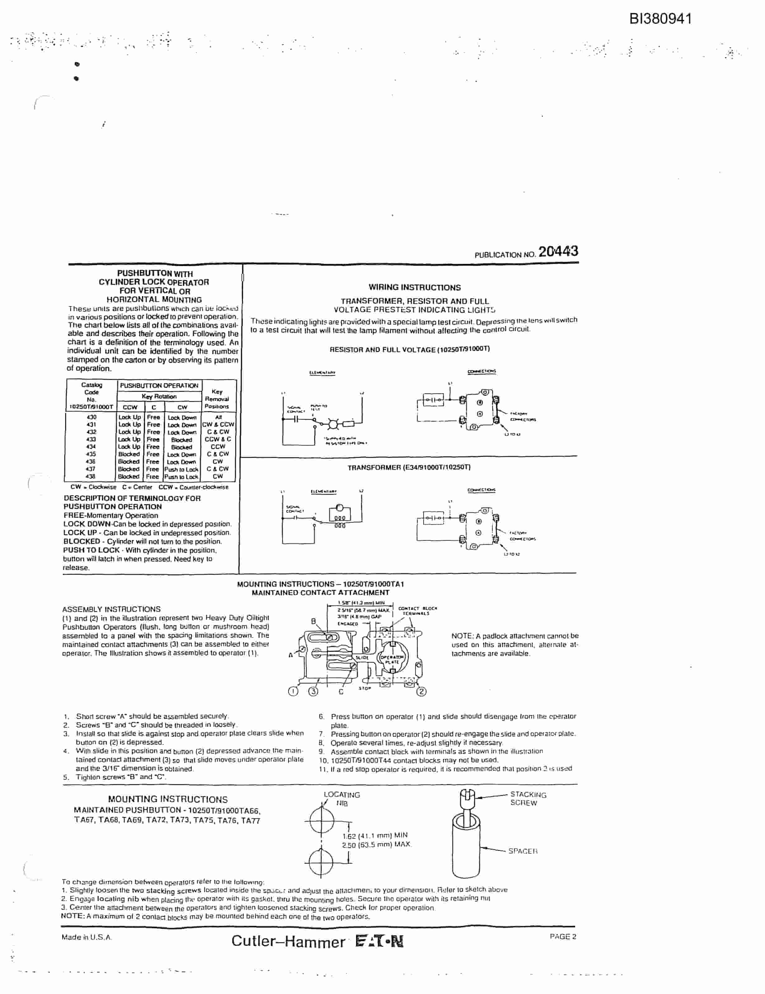 Bucyrus 48in AFDD 200HP Drive to OAL In-Line Feed Thru, 25HP Compact Power Pack Parts Catalog BI380941-4