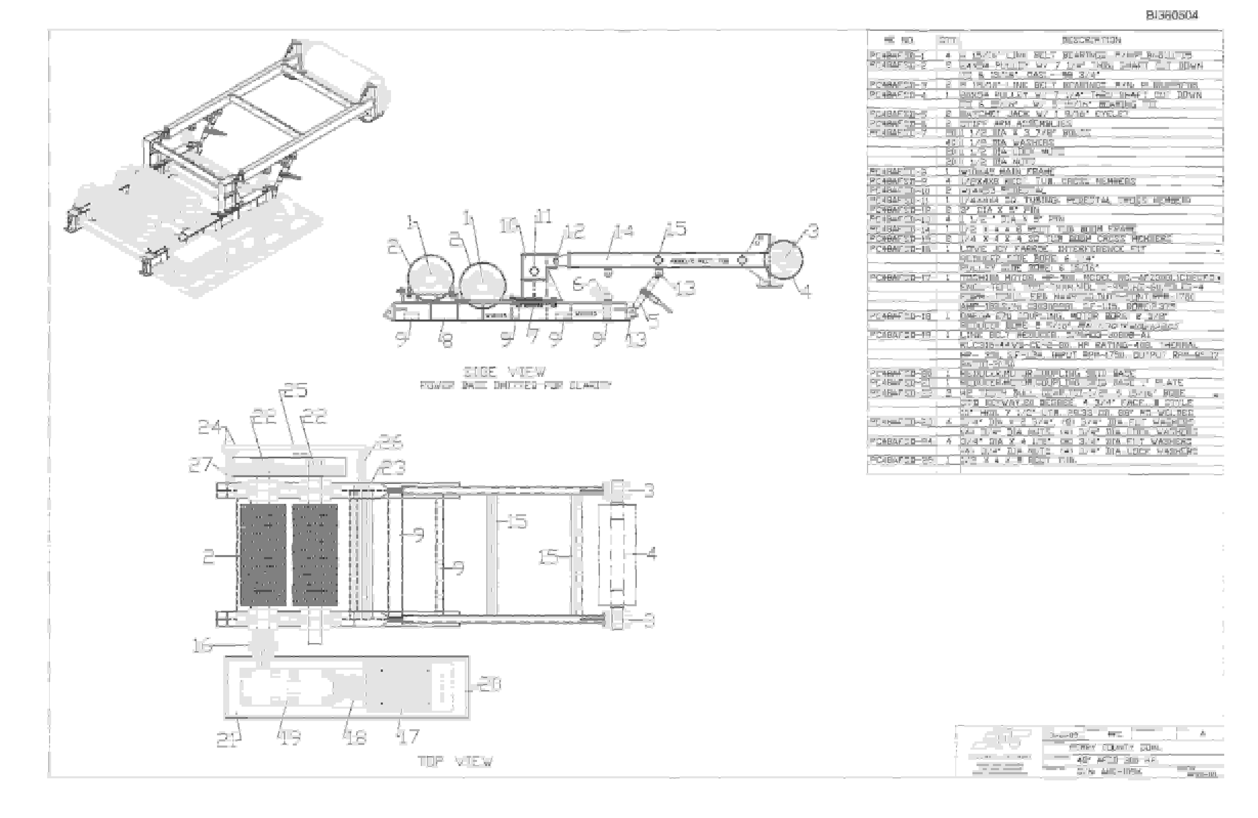 Bucyrus 48in AFSD 300HP, 54in Tailpeace, Feed Thru Parts Catalog BI380504-2