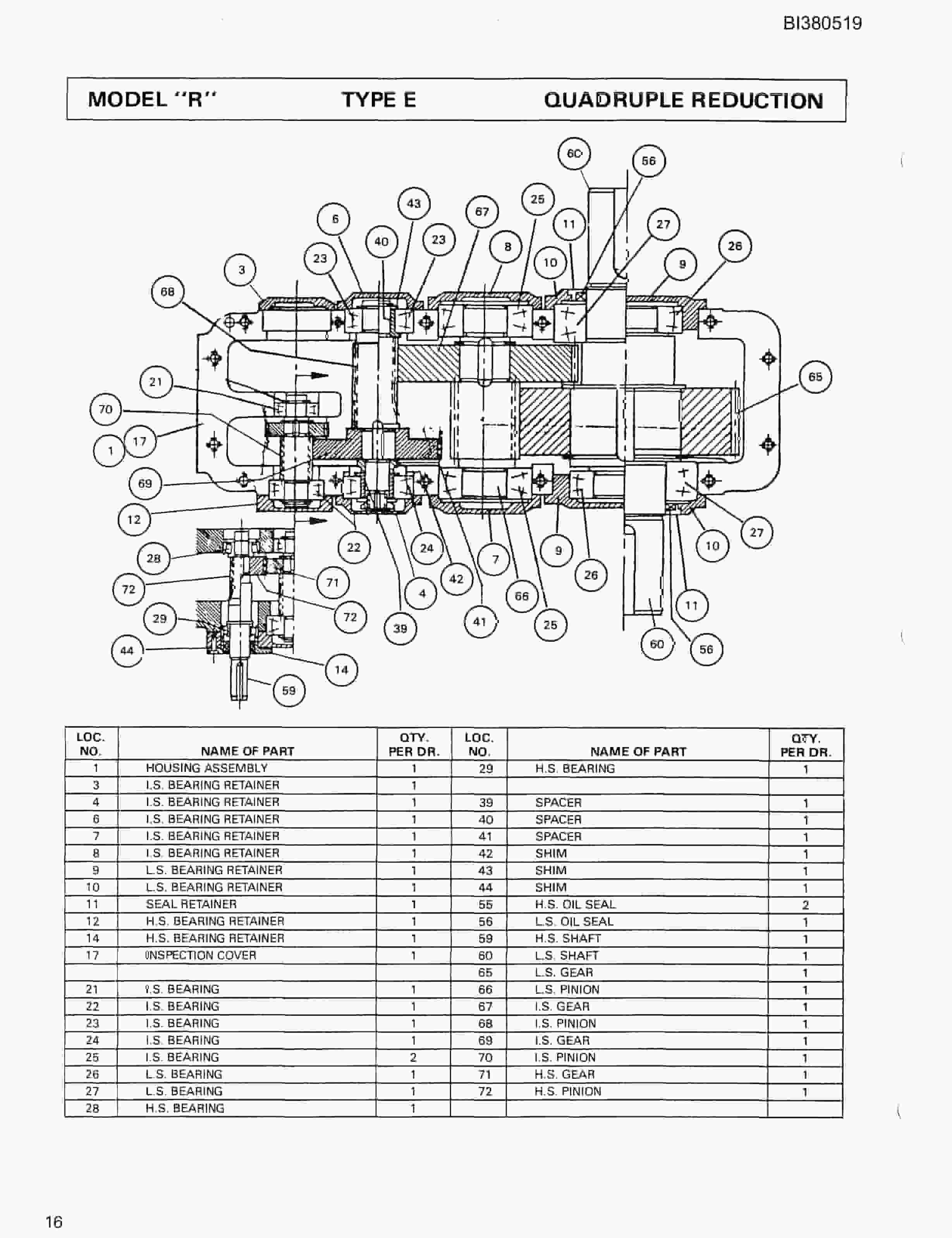 Bucyrus 48in AFSD 300HP, Tailpeace Parts Catalog BI380519-2
