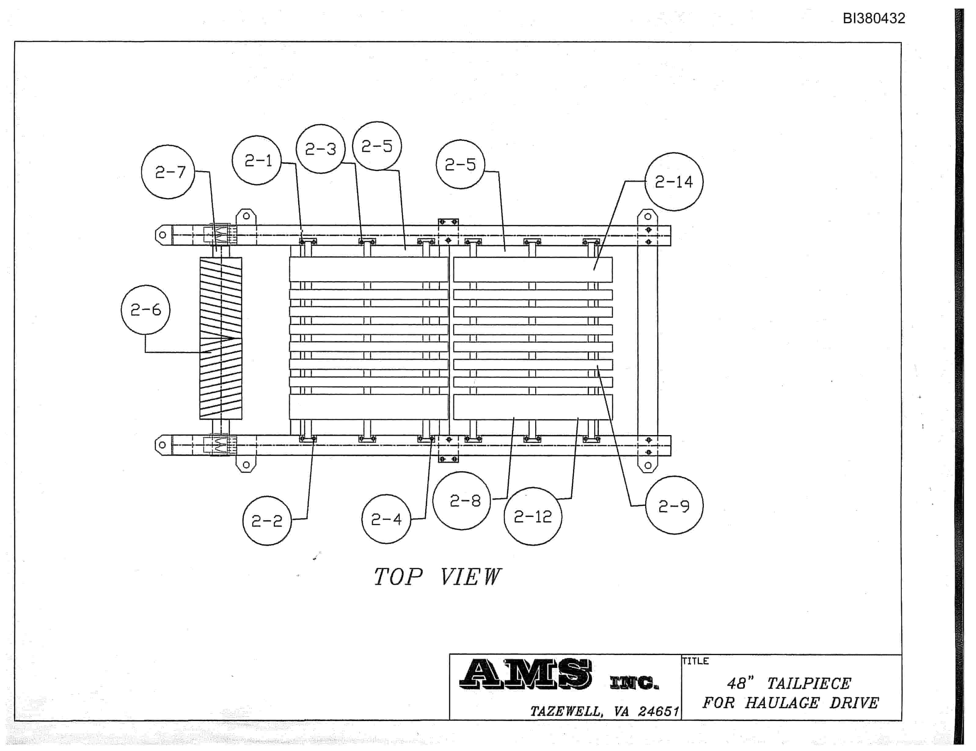 Bucyrus 48in Alignment Free Drive, Tailpiece For AFD Parts Catalog BI380432-5