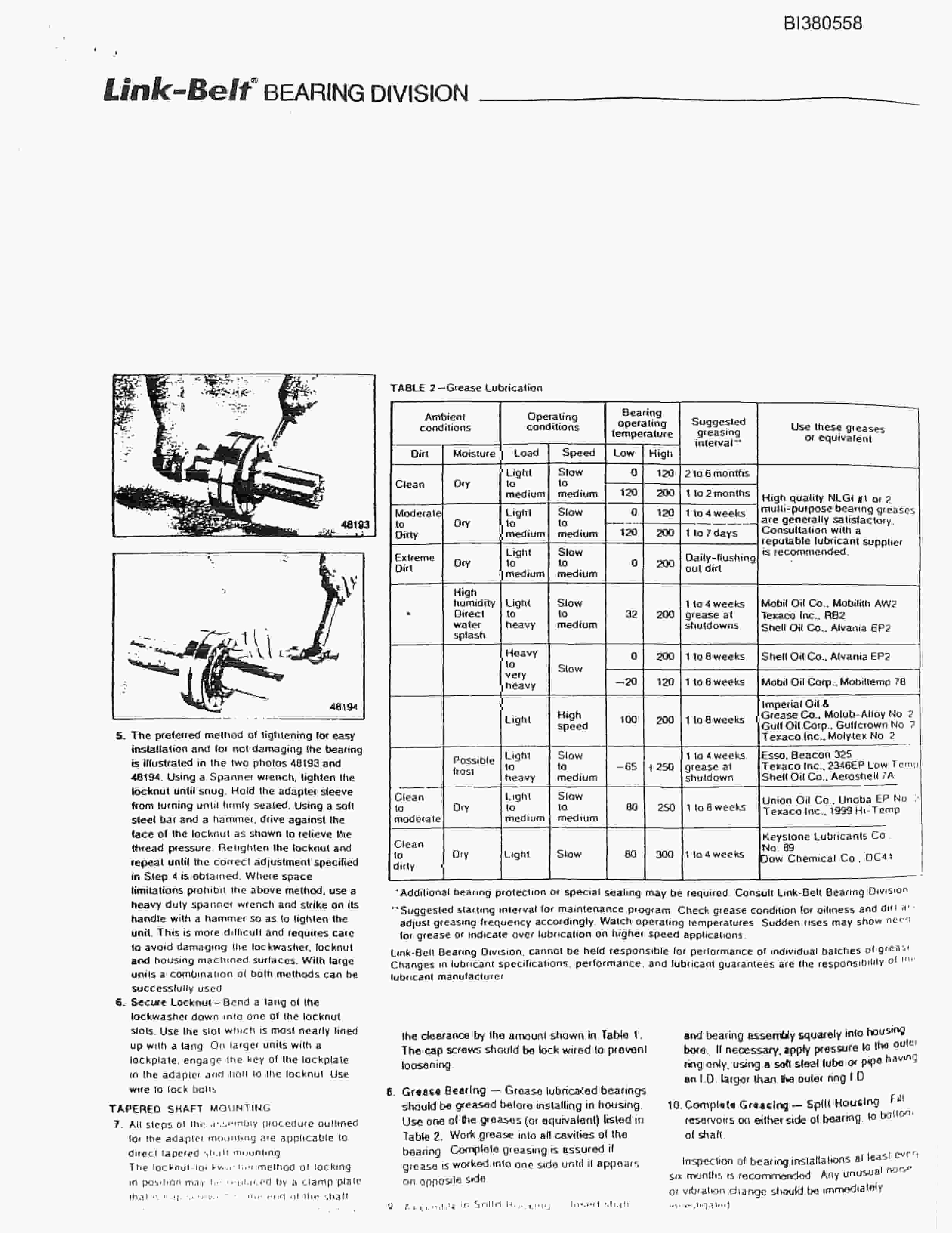 Bucyrus 48in DCC 150HP Parts Catalog BI380558-3