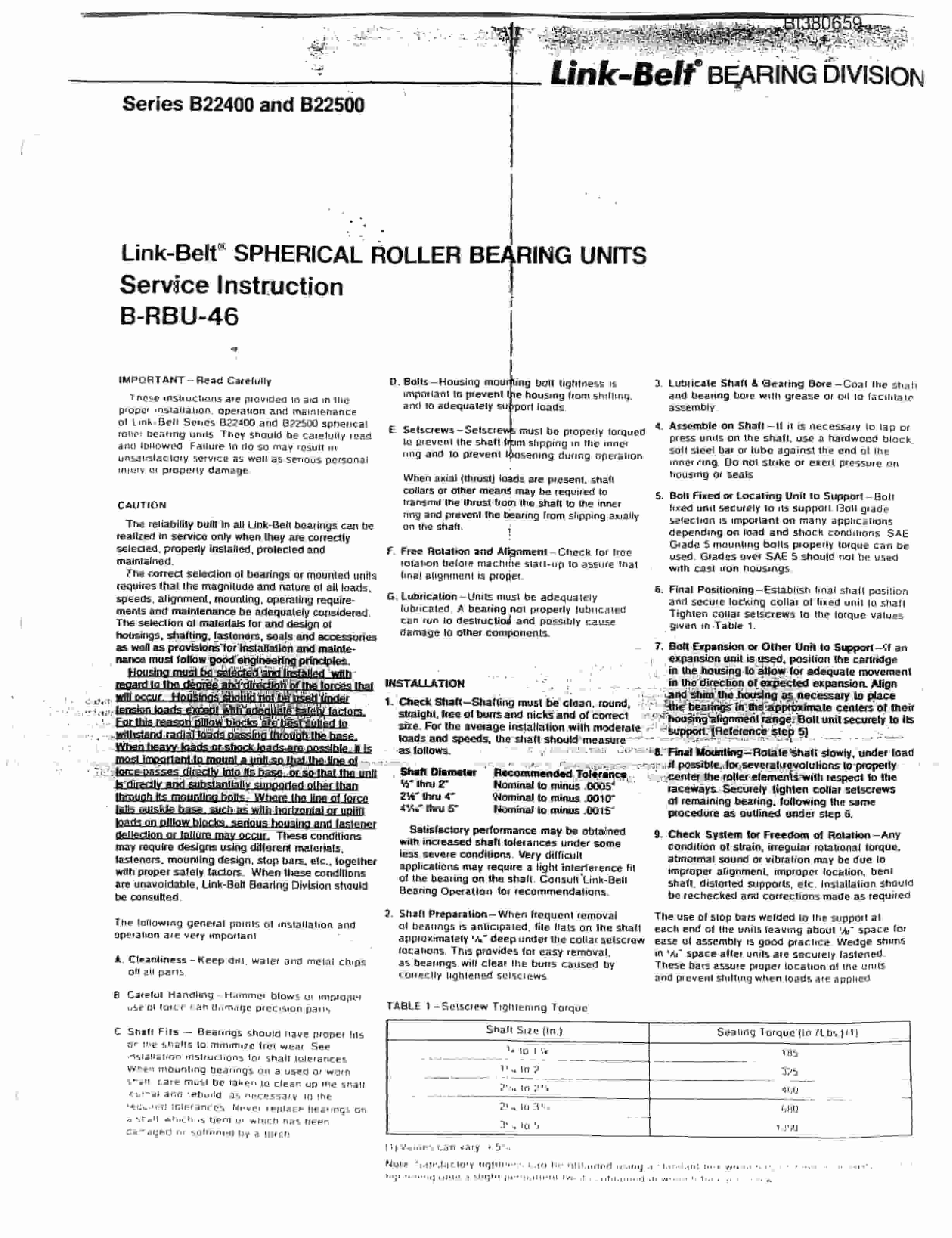 Bucyrus 48in DDD 200HP Drive to Remote Discharge, 40HP Compact Power Pack Parts Catalog BI380659-3