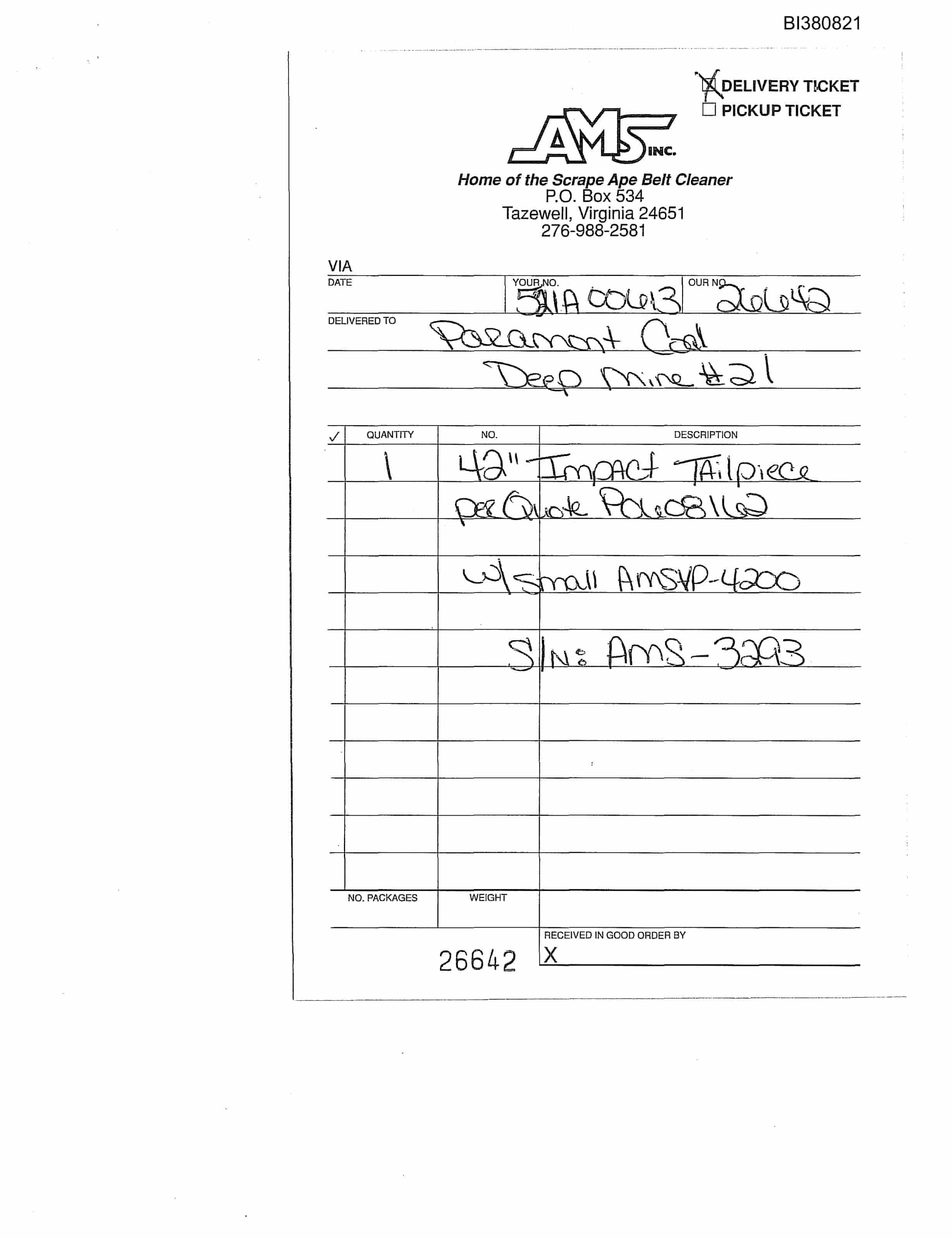 Bucyrus 48in Dual 150HP Belt Drive Parts Catalog BI380821-3